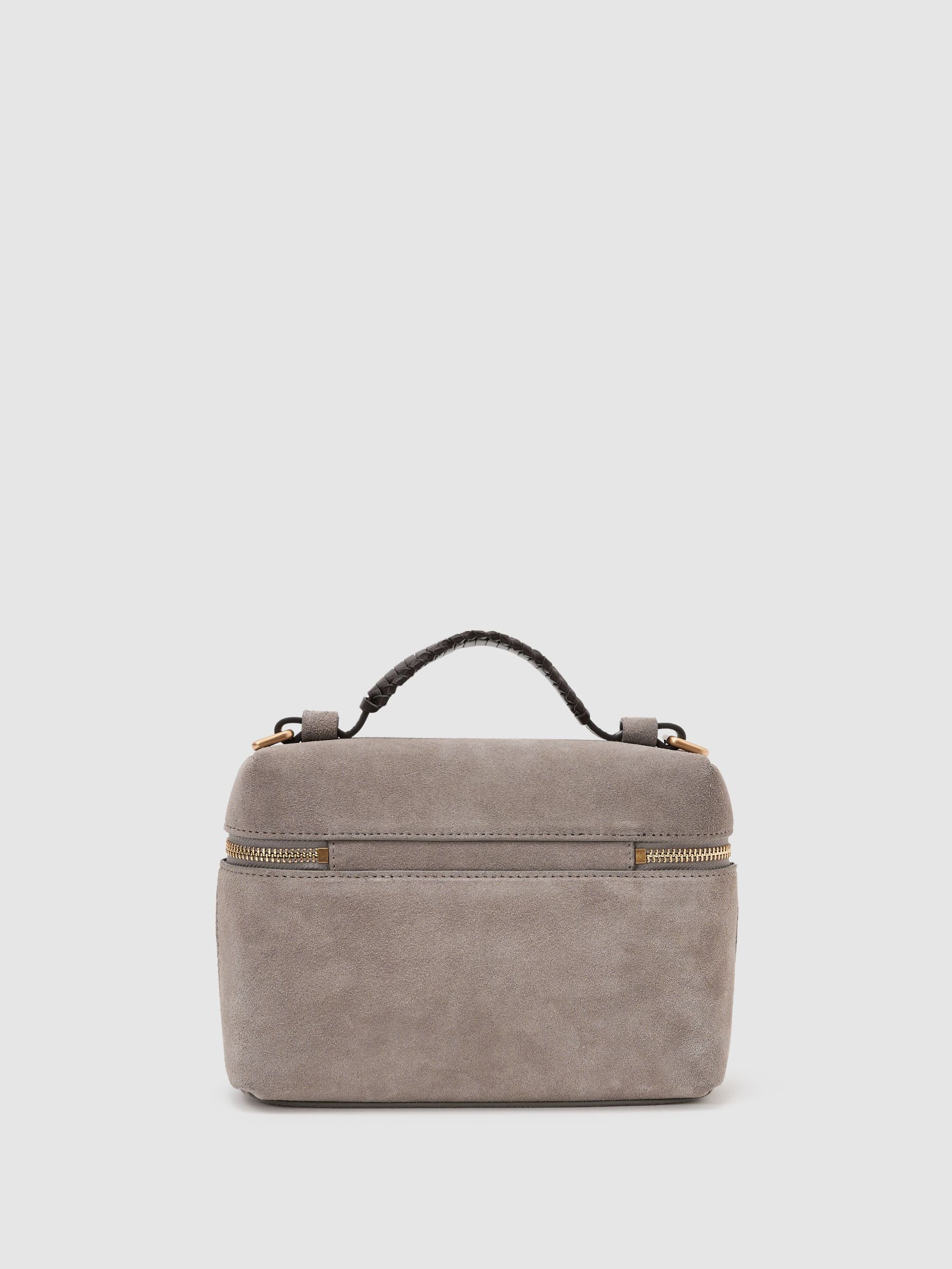 Suede Vanity Crossbody Bag in Grey - image 4