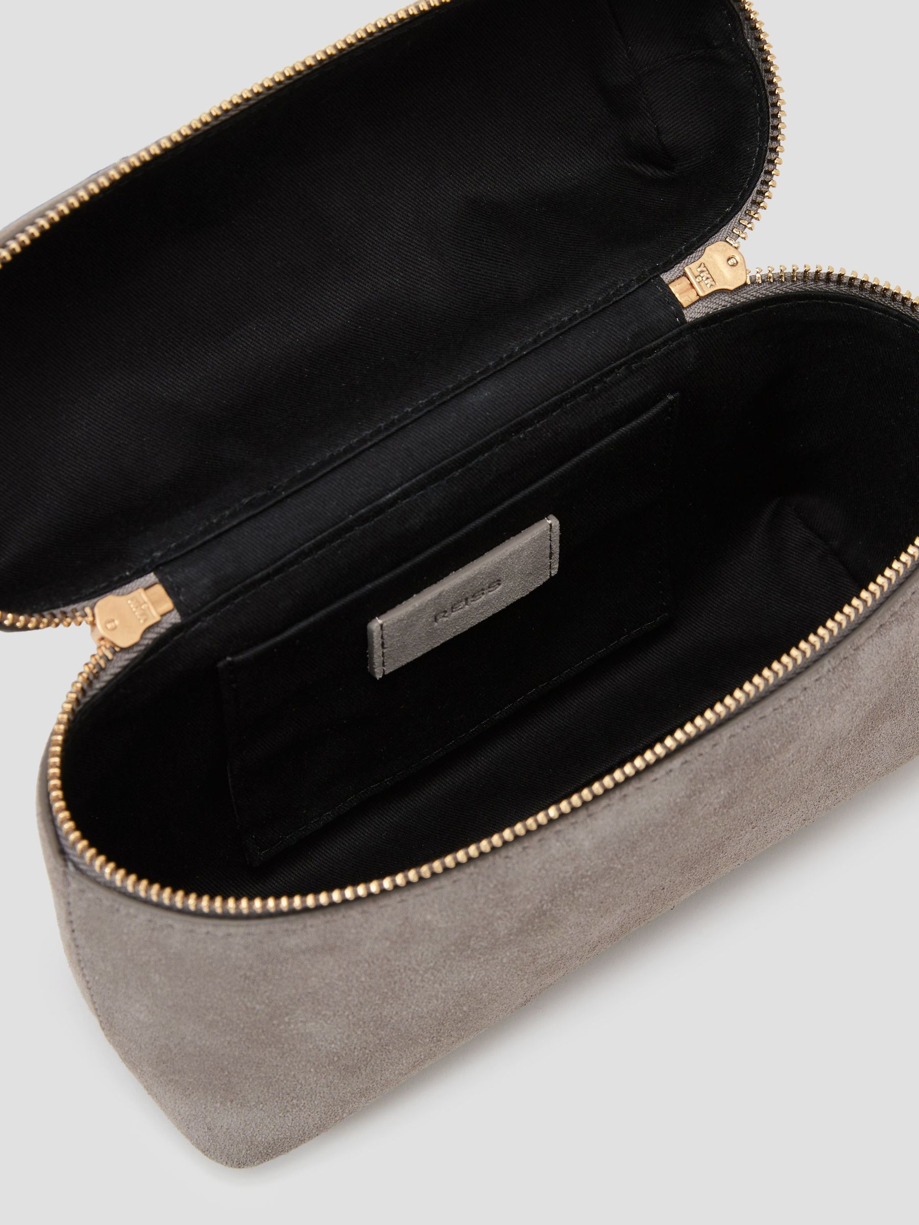 Suede Vanity Crossbody Bag in Grey - image 3