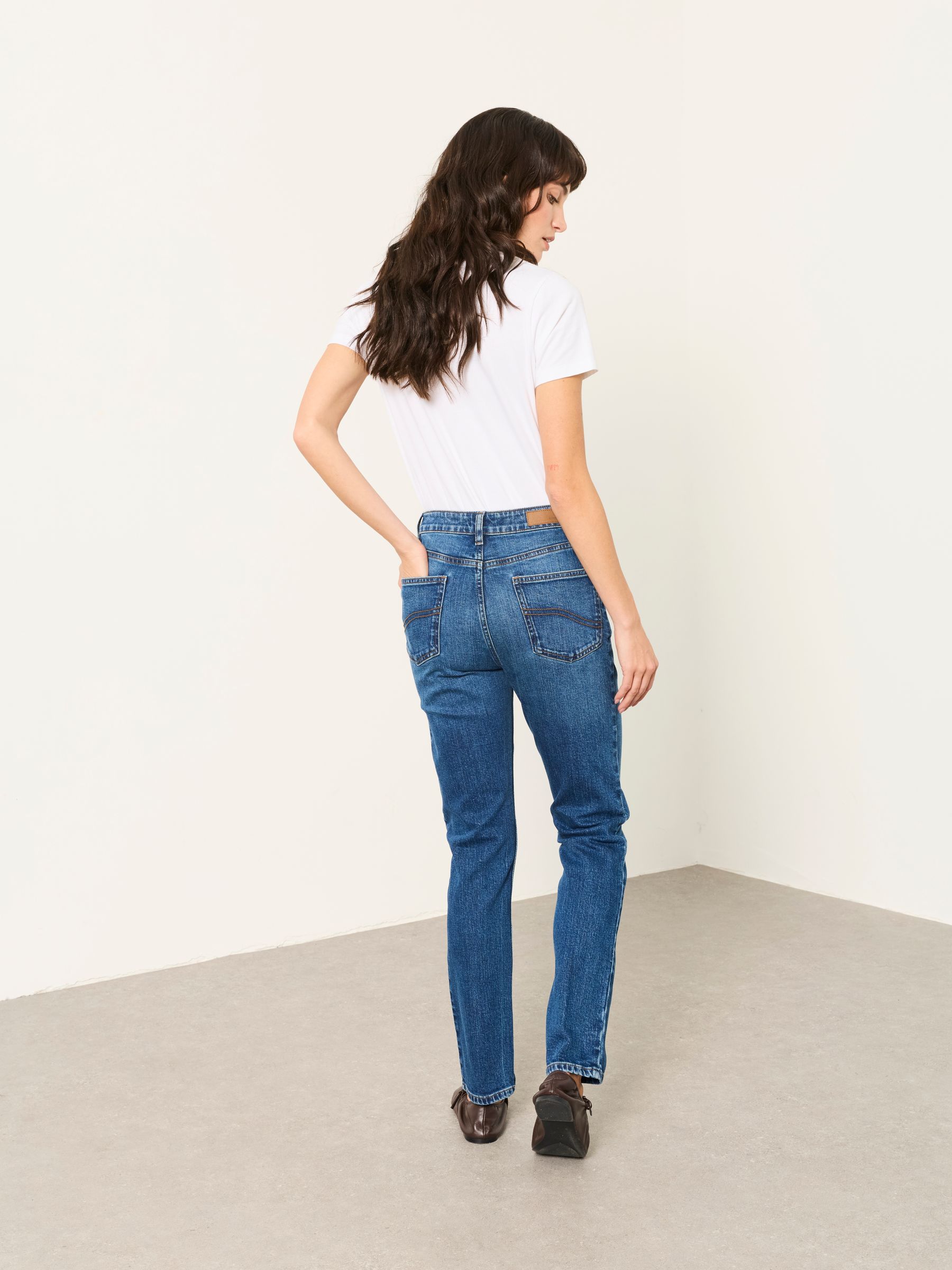 Denim Girlfriend Jeans in Indigo Blue - Image 2 of 7