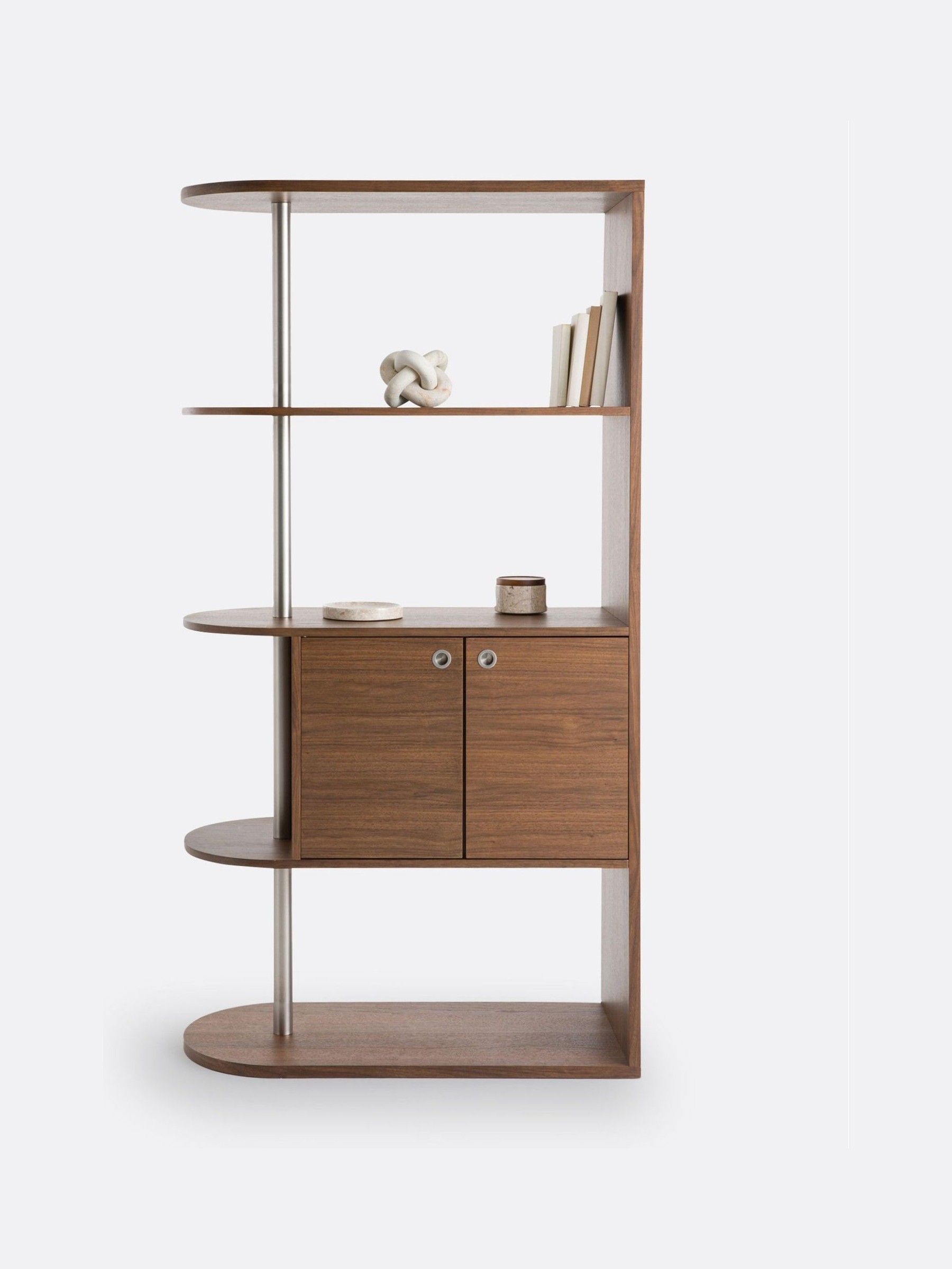 La Redoute Intérieurs Walnut Luxyl Walnut Bookcase Room Divider - Image 1 of 6