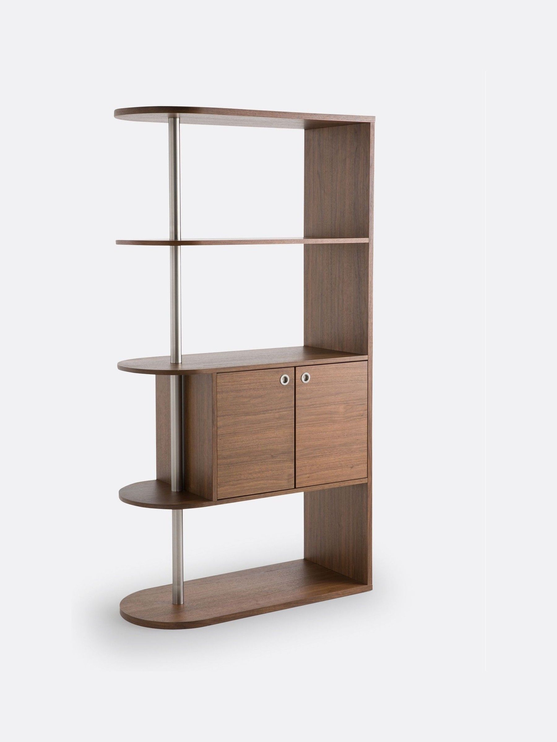 La Redoute Intérieurs Walnut Luxyl Walnut Bookcase Room Divider - Image 3 of 6