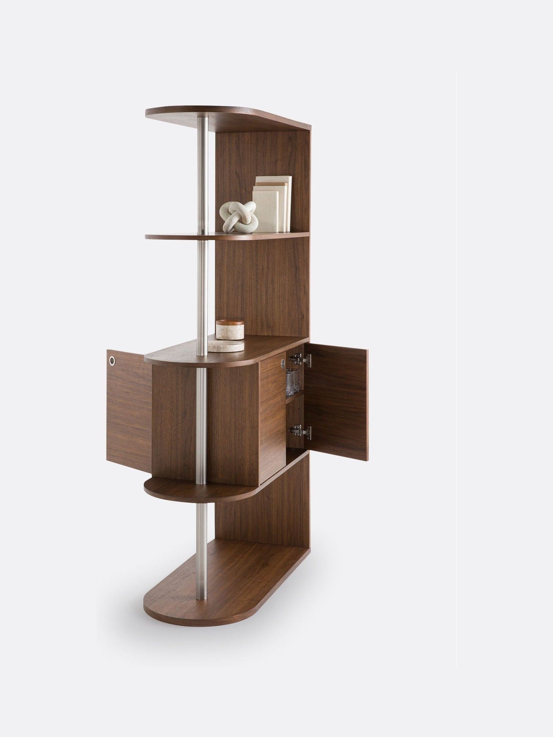 La Redoute Intérieurs Walnut Luxyl Walnut Bookcase Room Divider - Image 4 of 6