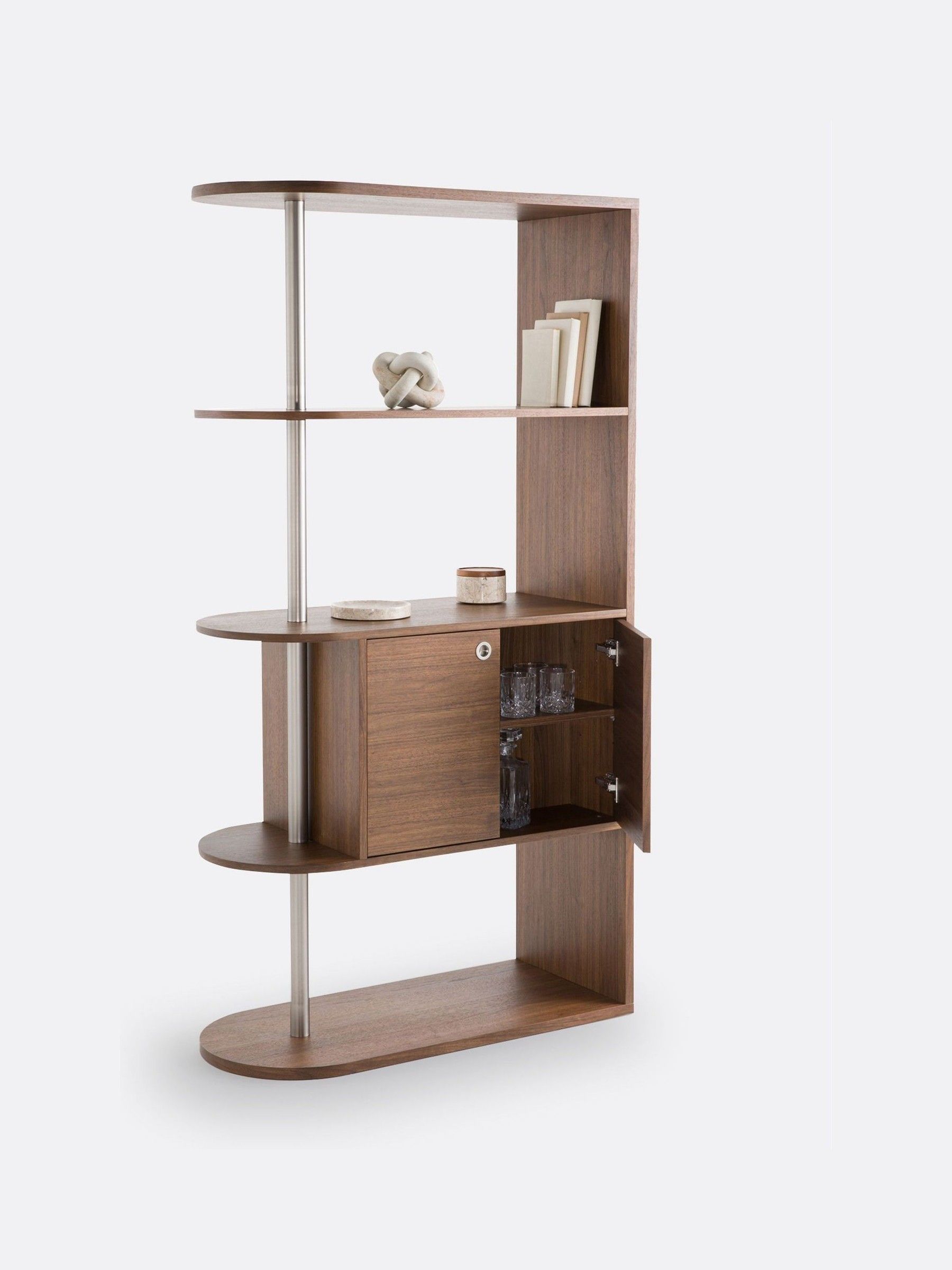 La Redoute Intérieurs Walnut Luxyl Walnut Bookcase Room Divider - Image 5 of 6