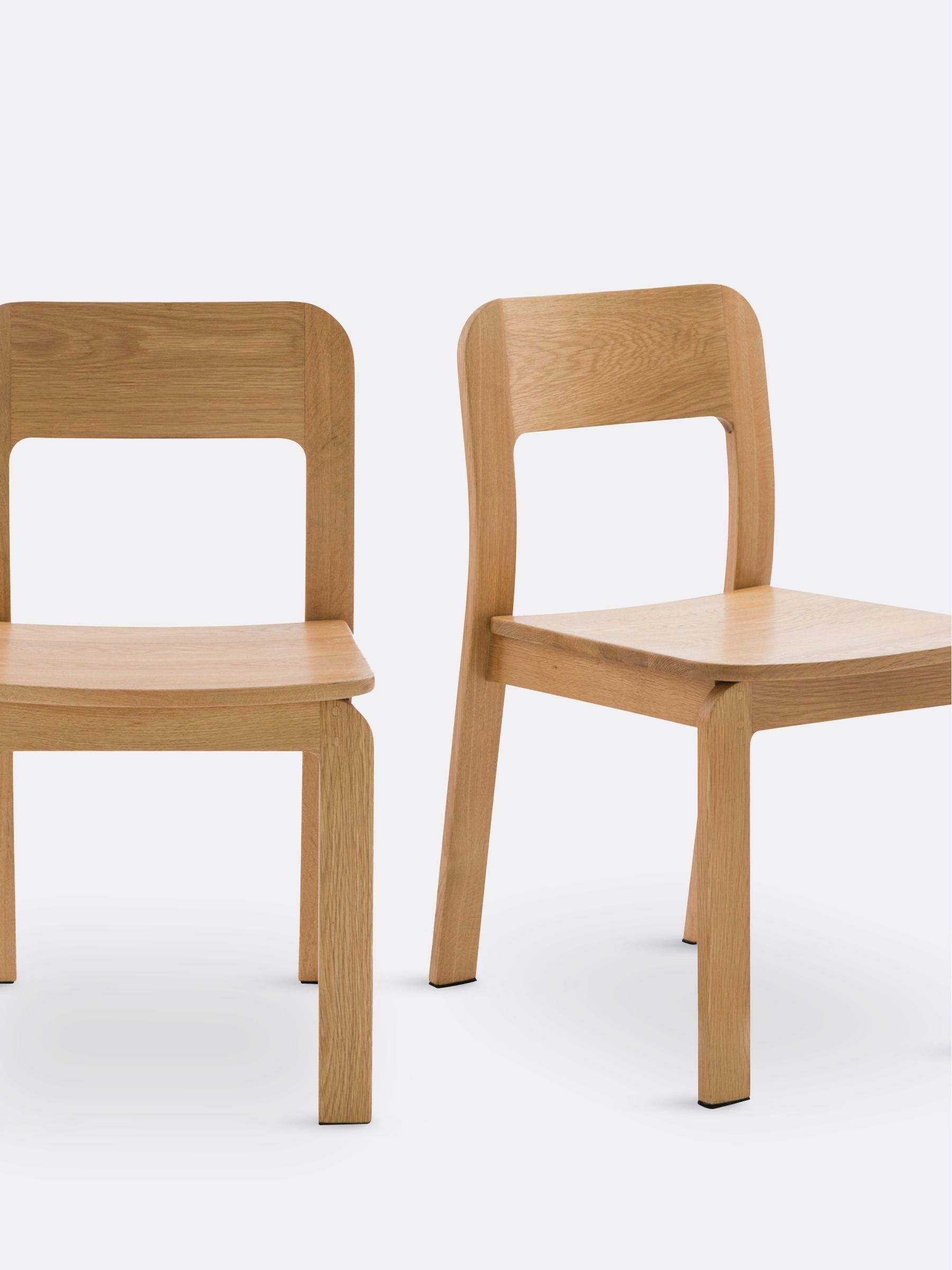 La Redoute Intérieurs Set of 2 Oak Talet Solid Oak Chairs - Image 2 of 6