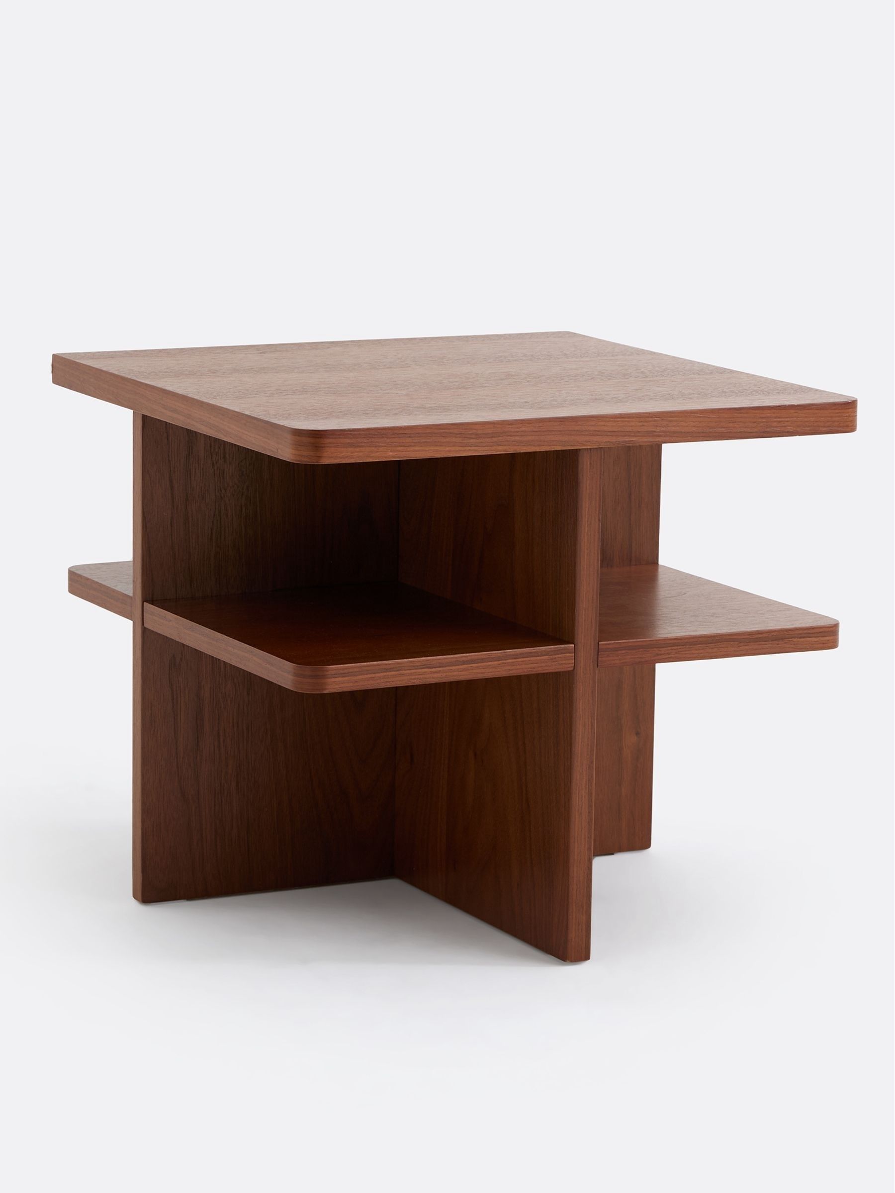La Redoute Intérieurs Walnut Caliste & Travertine Bedside Table - Image 2 of 6 La Redoute Intérieurs Walnut Caliste & Travertine Bedside Table - Image 2 of 6