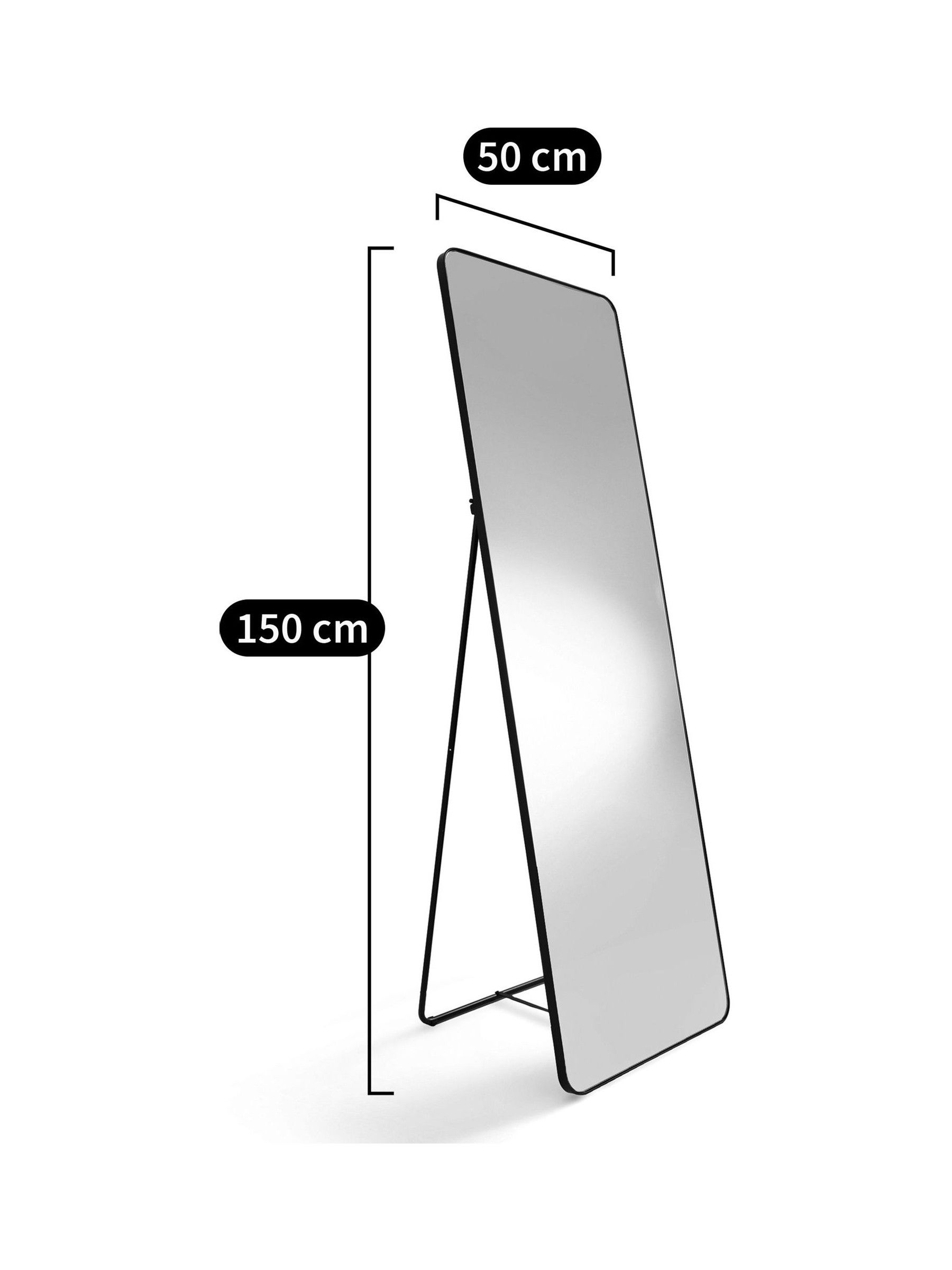 La Redoute Intérieurs Black Iodus 50 x 150cm Standing Psyche Mirror - Image 5 of 5