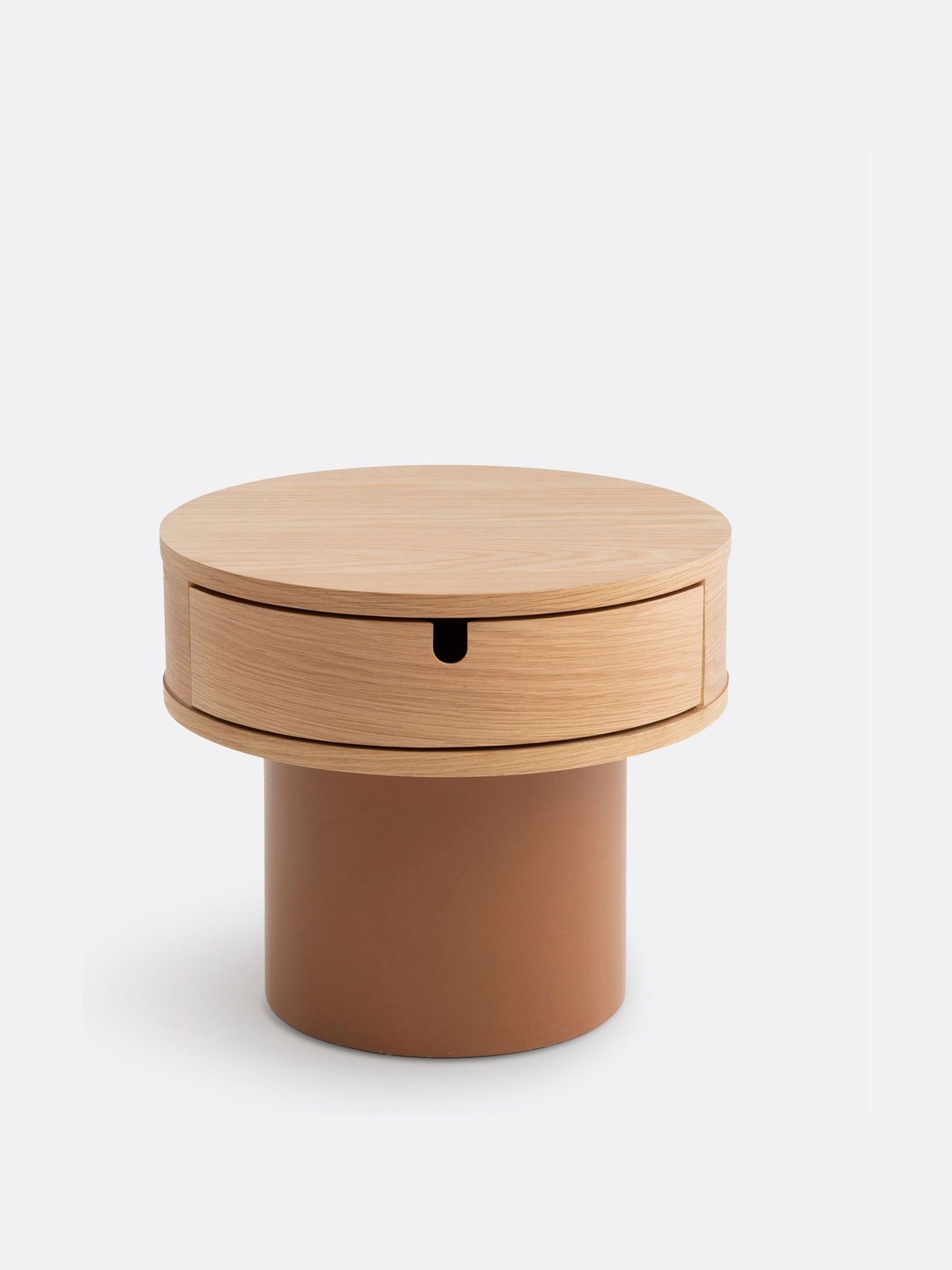 La Redoute Intérieurs Oak Caramel Tamita 1-Drawer Bedside Table - Image 3 of 6