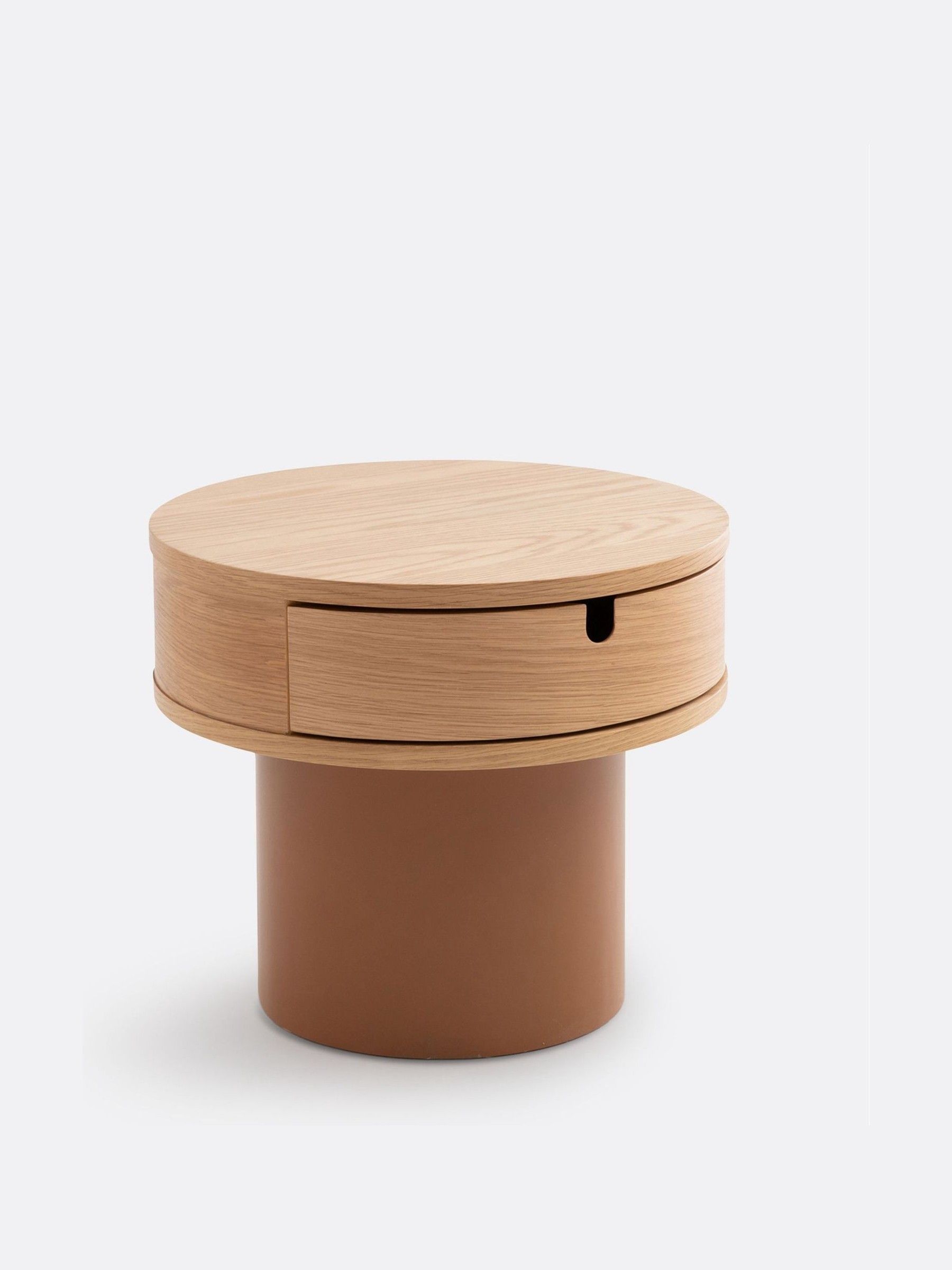 La Redoute Intérieurs Oak Caramel Tamita 1-Drawer Bedside Table - Image 4 of 6