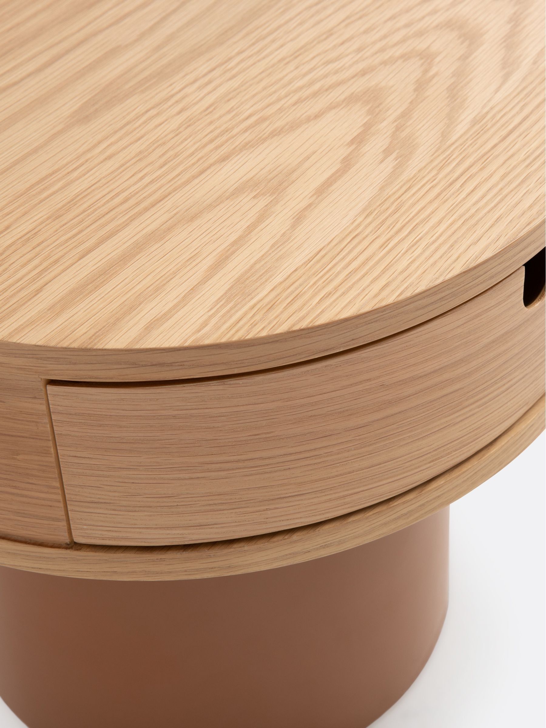 La Redoute Intérieurs Oak Caramel Tamita 1-Drawer Bedside Table - Image 5 of 6