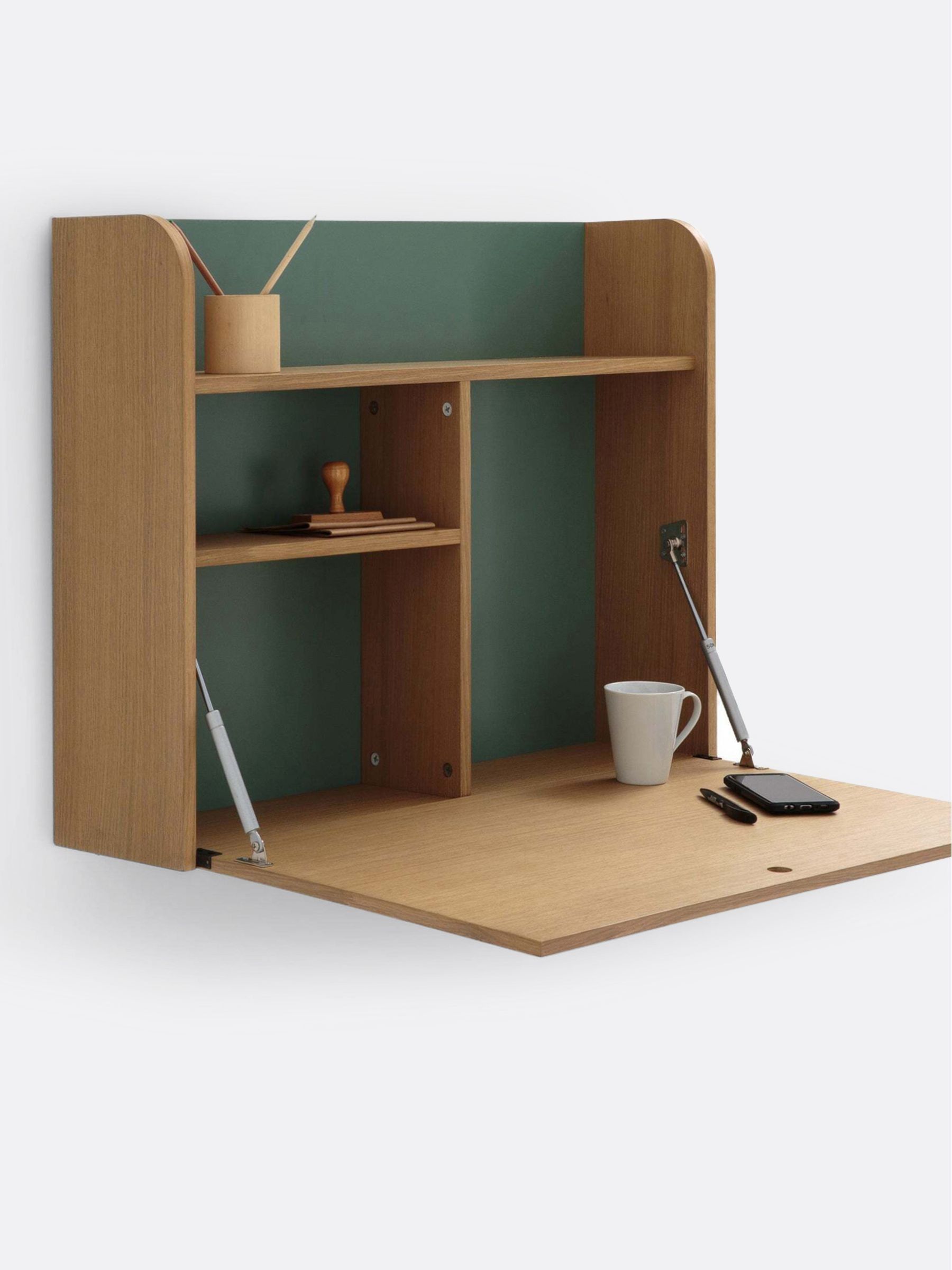 La Redoute Intérieurs Oak Nyjo Foldout Wall Desk - Image 4 of 6