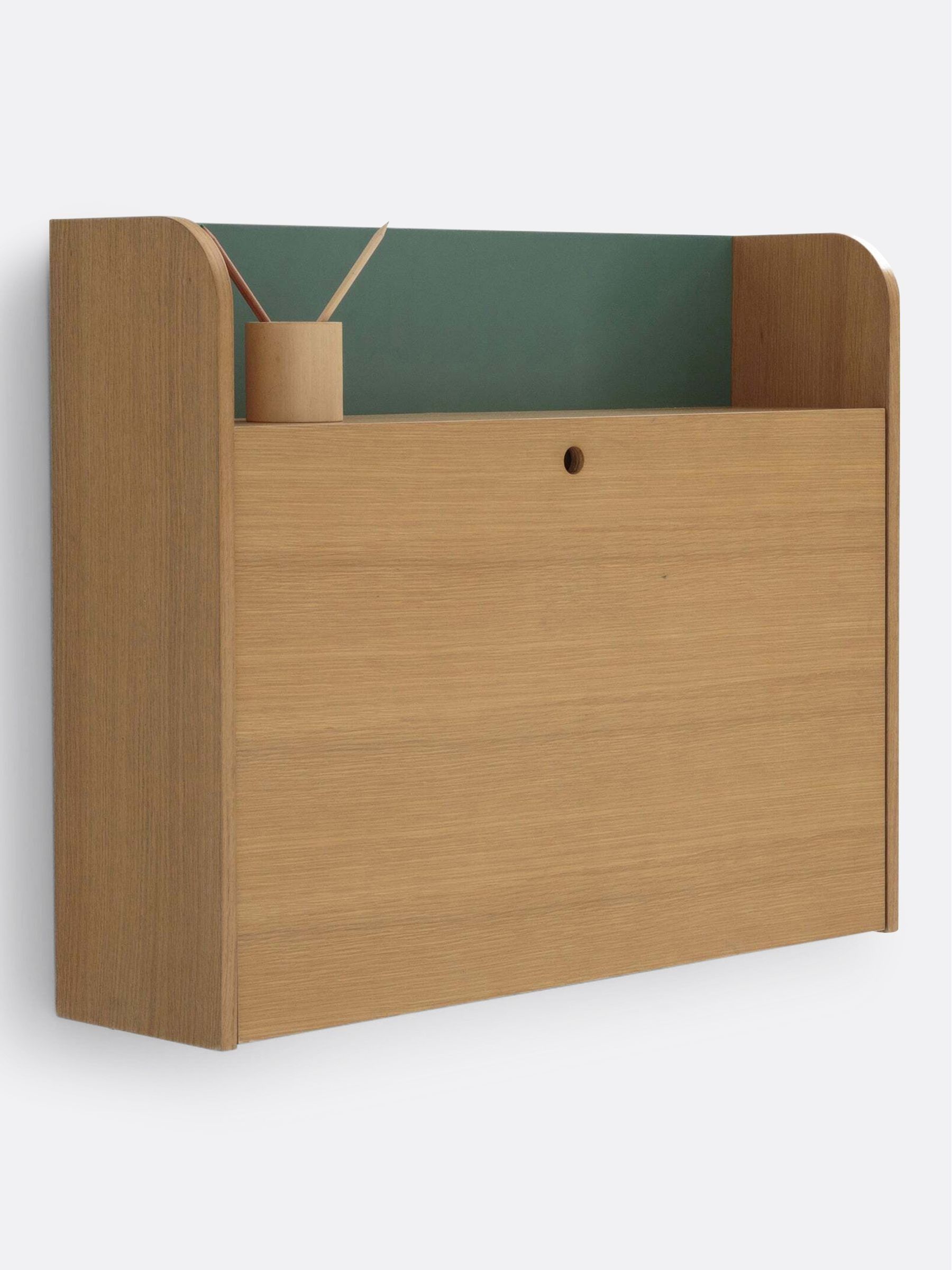 La Redoute Intérieurs Oak Nyjo Foldout Wall Desk - Image 5 of 6