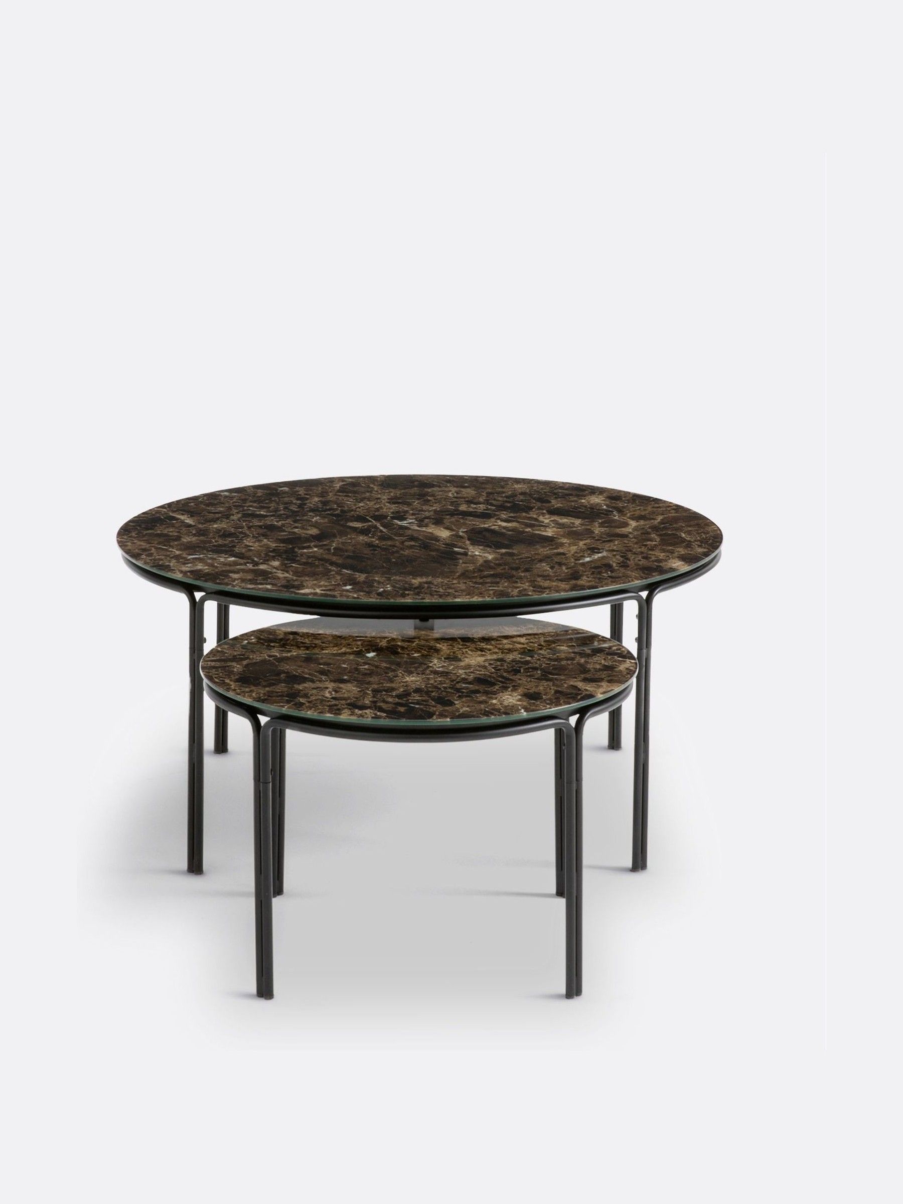 La Redoute Intérieurs Set of 2 Marble Chici Round Coffee Tables - Image 2 of 4