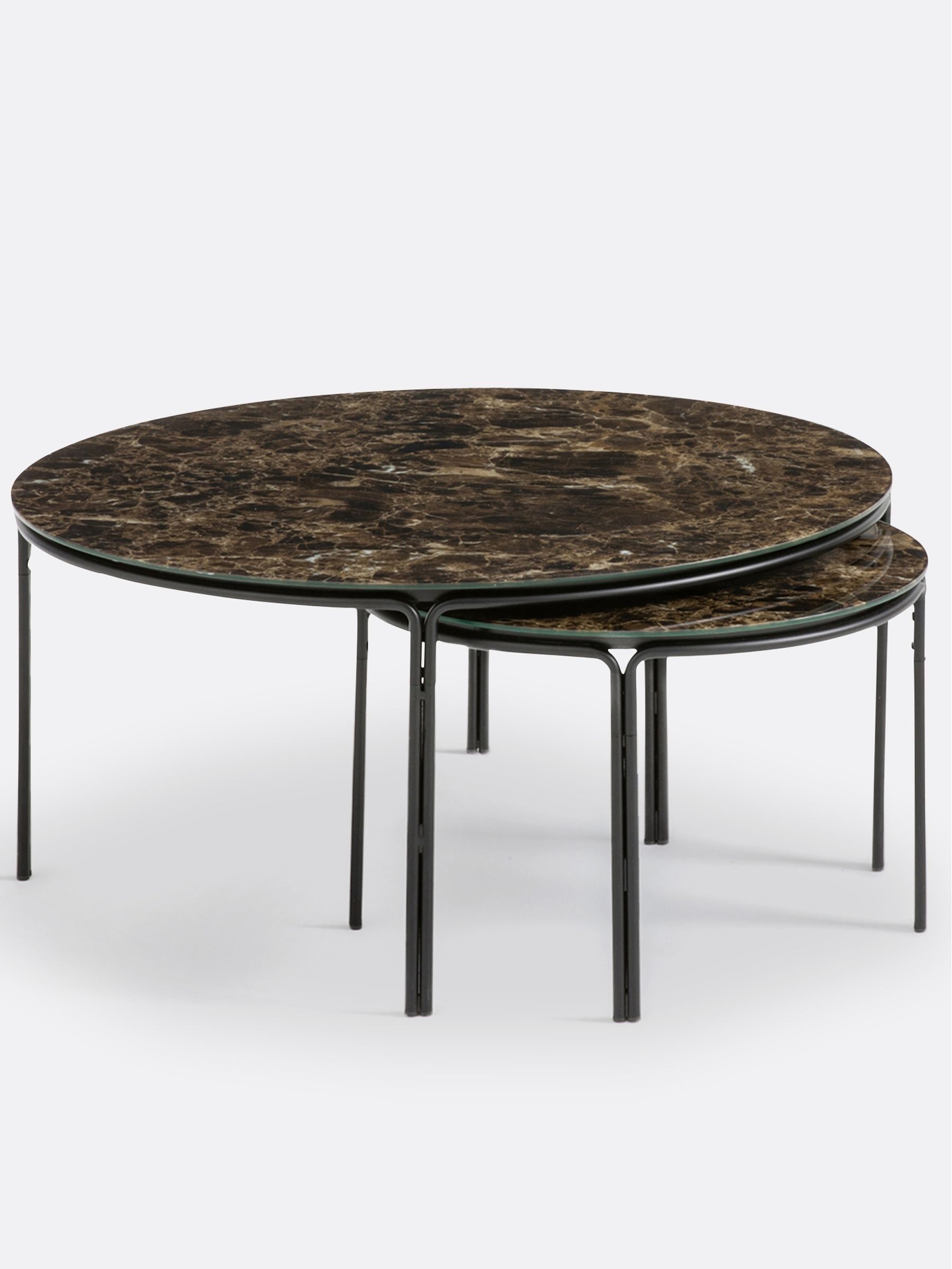 La Redoute Intérieurs Set of 2 Marble Chici Round Coffee Tables - Image 3 of 4