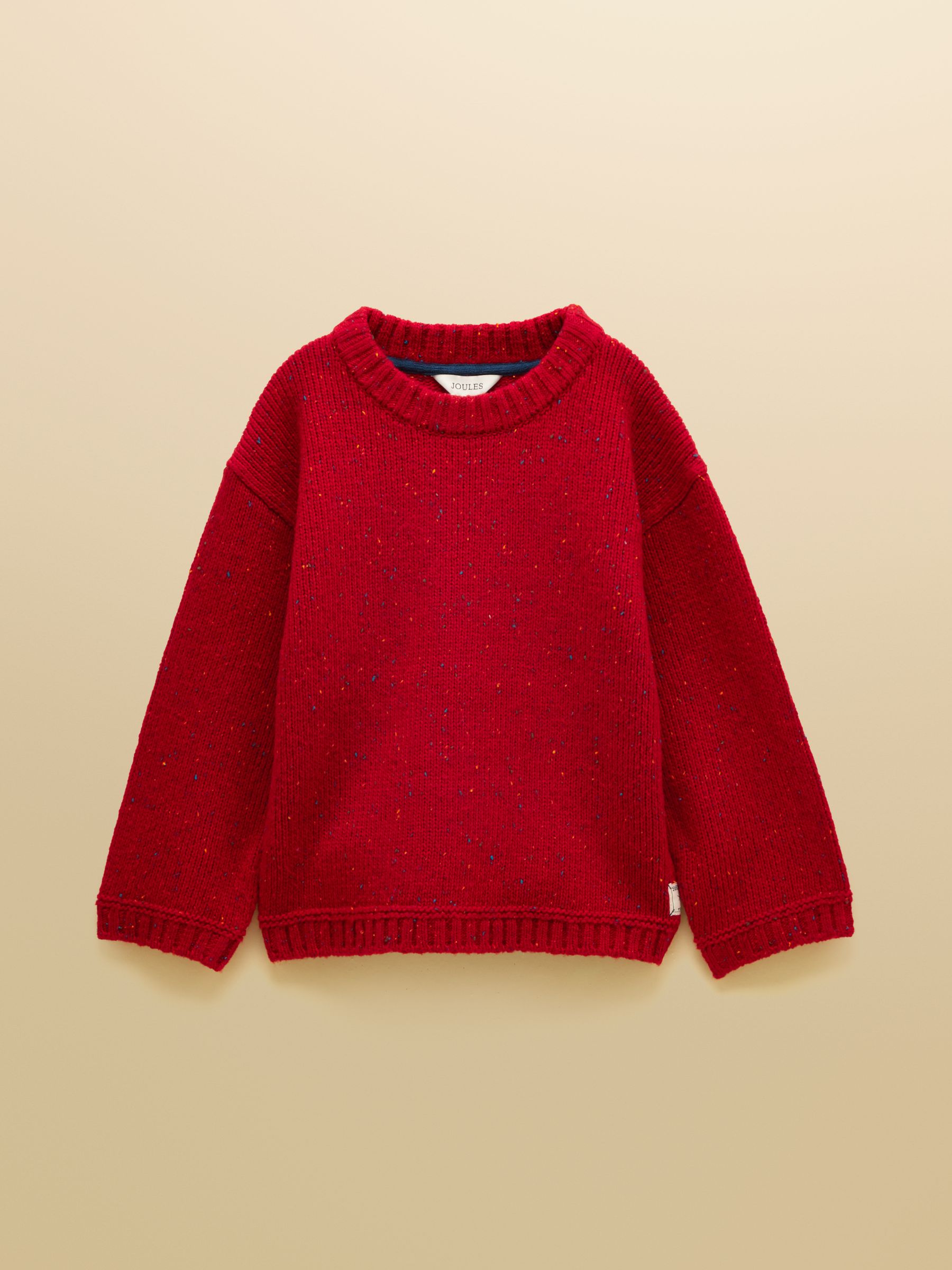 Kids' Fisherman Red Rib Jumper - Image 1 of 4 Kids' Fisherman Red Rib Jumper - Image 1 of 4