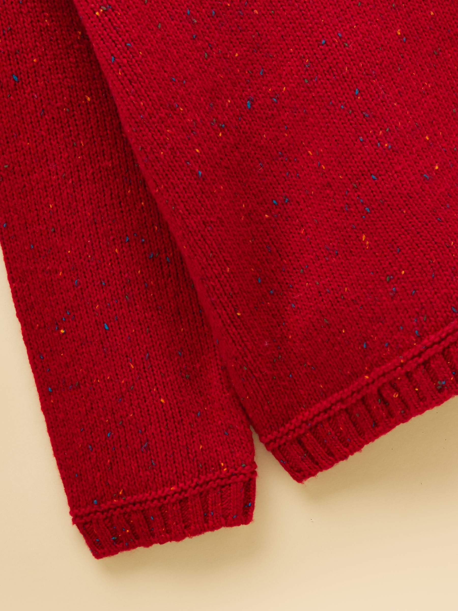 Kids' Fisherman Red Rib Jumper - Image 3 of 4