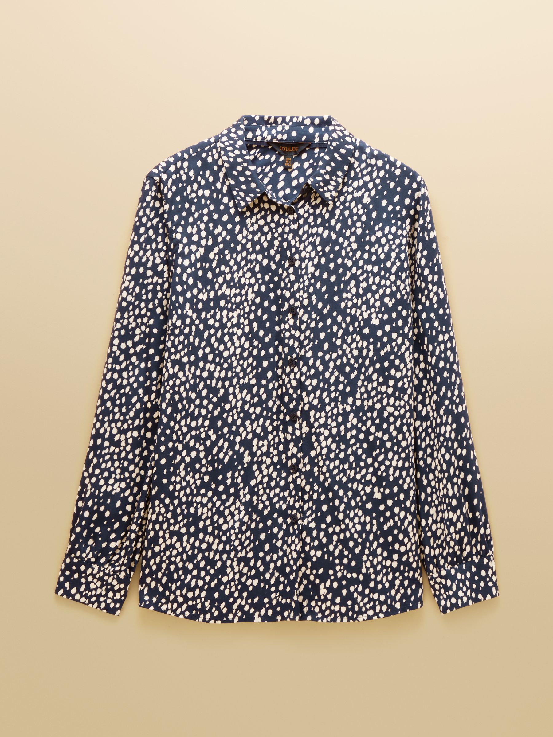 Elvina Navy Spot Satin Shirt - Image 8 of 8