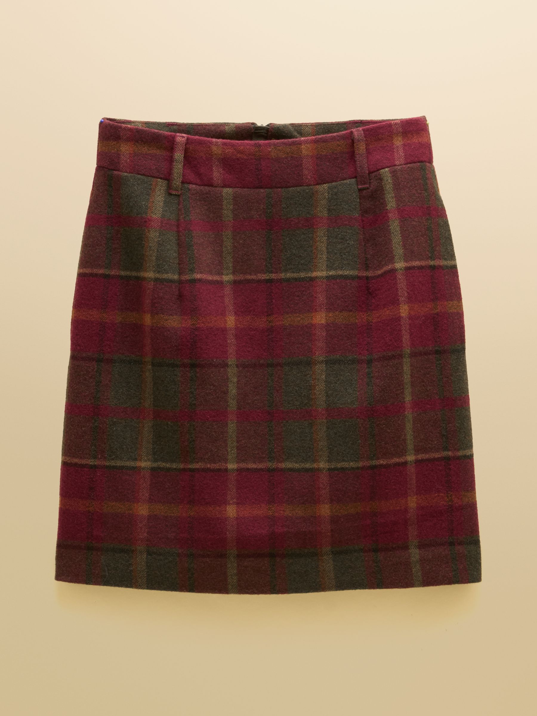 Bramble Rustland Check Short Tweed Wool Blend Skirt - Image 6 of 6
