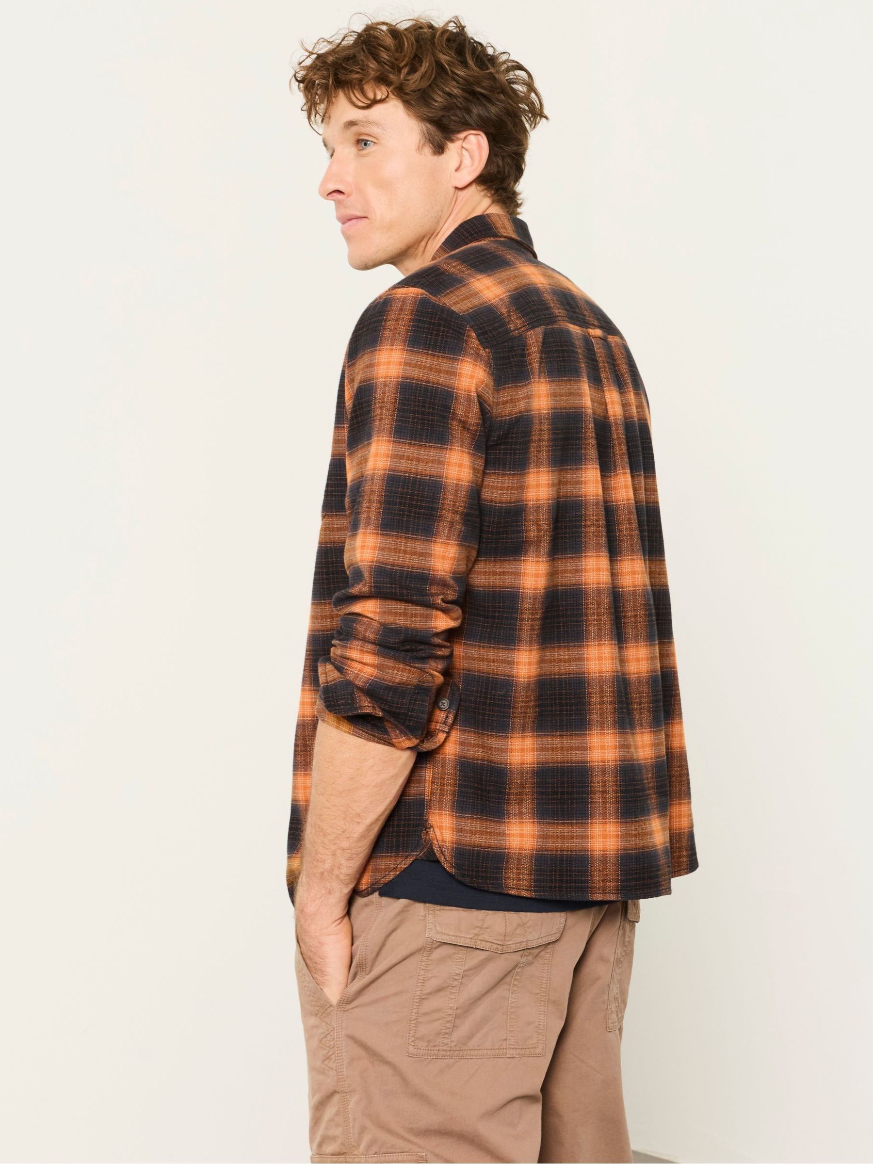 Orange Long Sleeve York Check Shirt - Image 2 of 6 Orange Long Sleeve York Check Shirt - Image 2 of 6