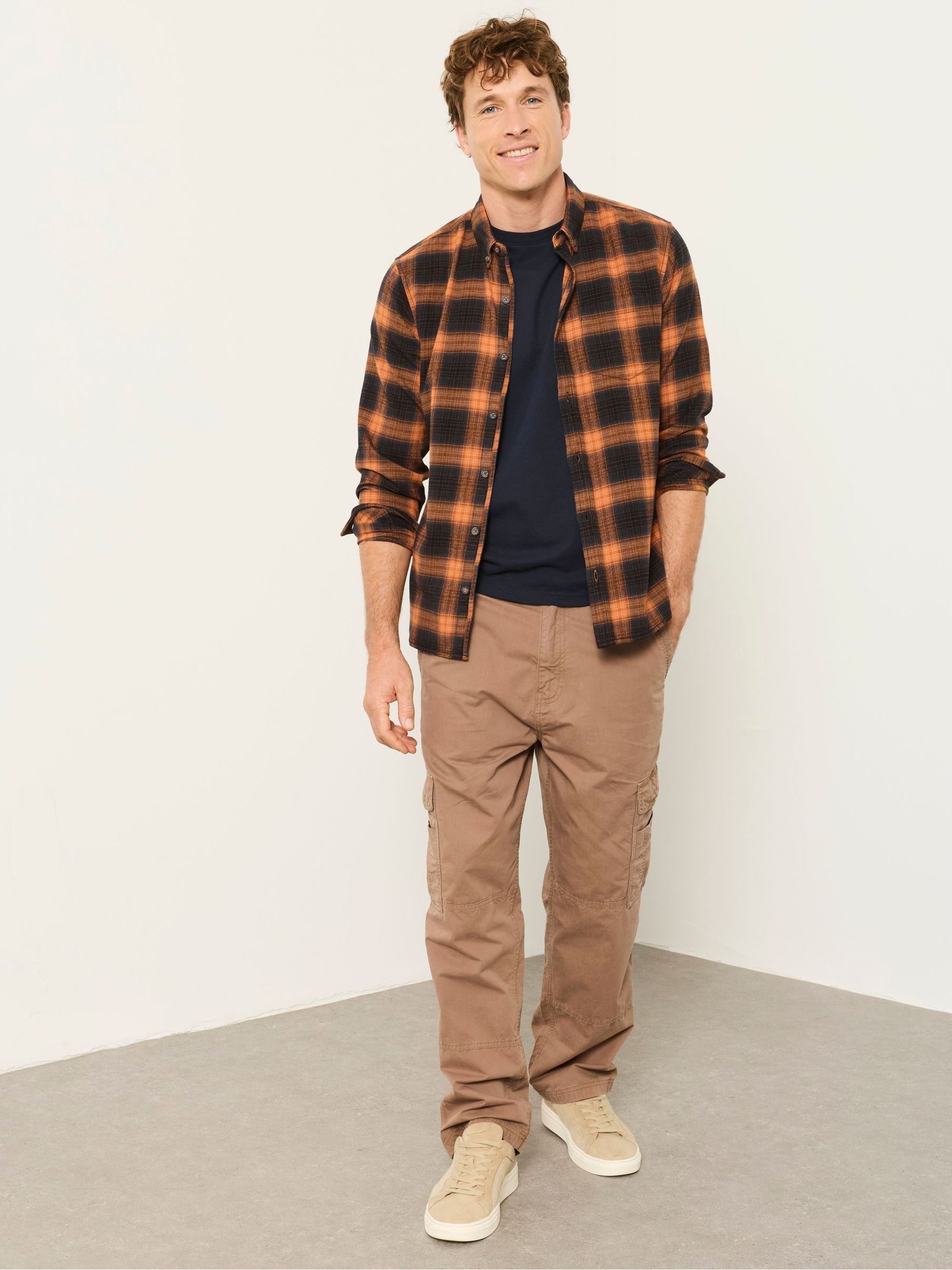 Orange Long Sleeve York Check Shirt - Image 4 of 6