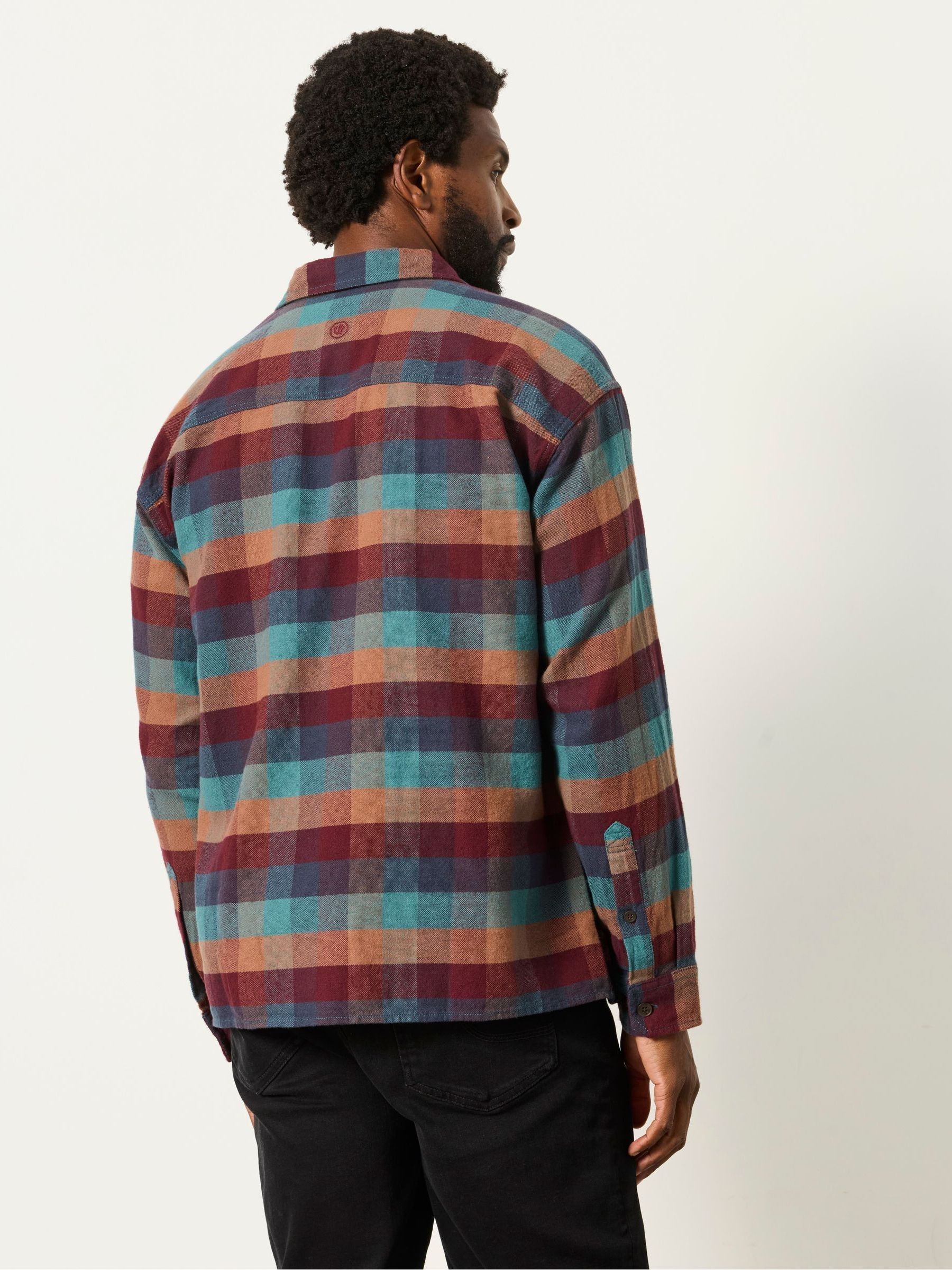 Brora Multi Long Sleeve Relaxed Fit Check Shirt - Image 2 of 6