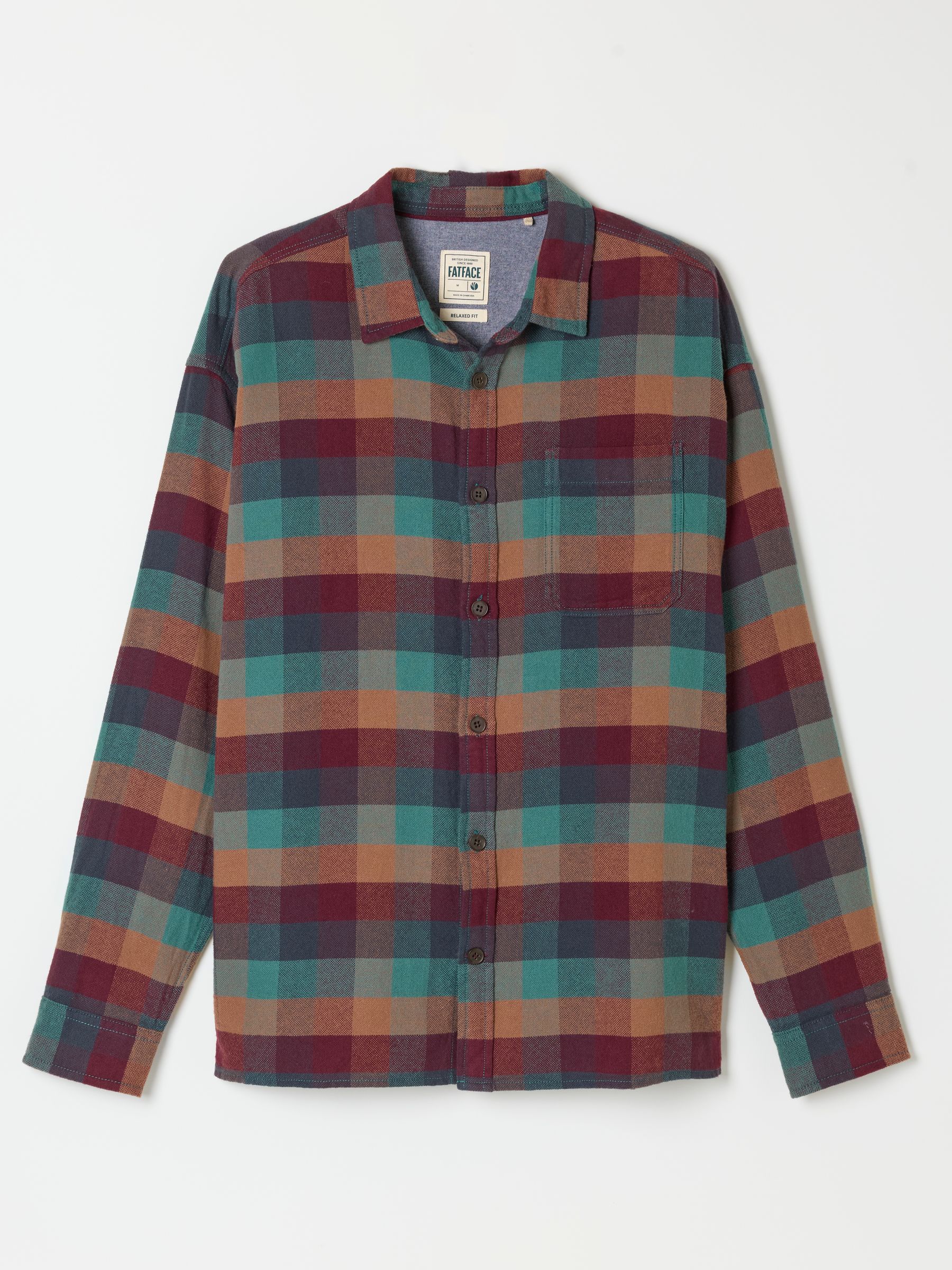 Brora Multi Long Sleeve Relaxed Fit Check Shirt - Image 6 of 6 Brora Multi Long Sleeve Relaxed Fit Check Shirt - Image 6 of 6