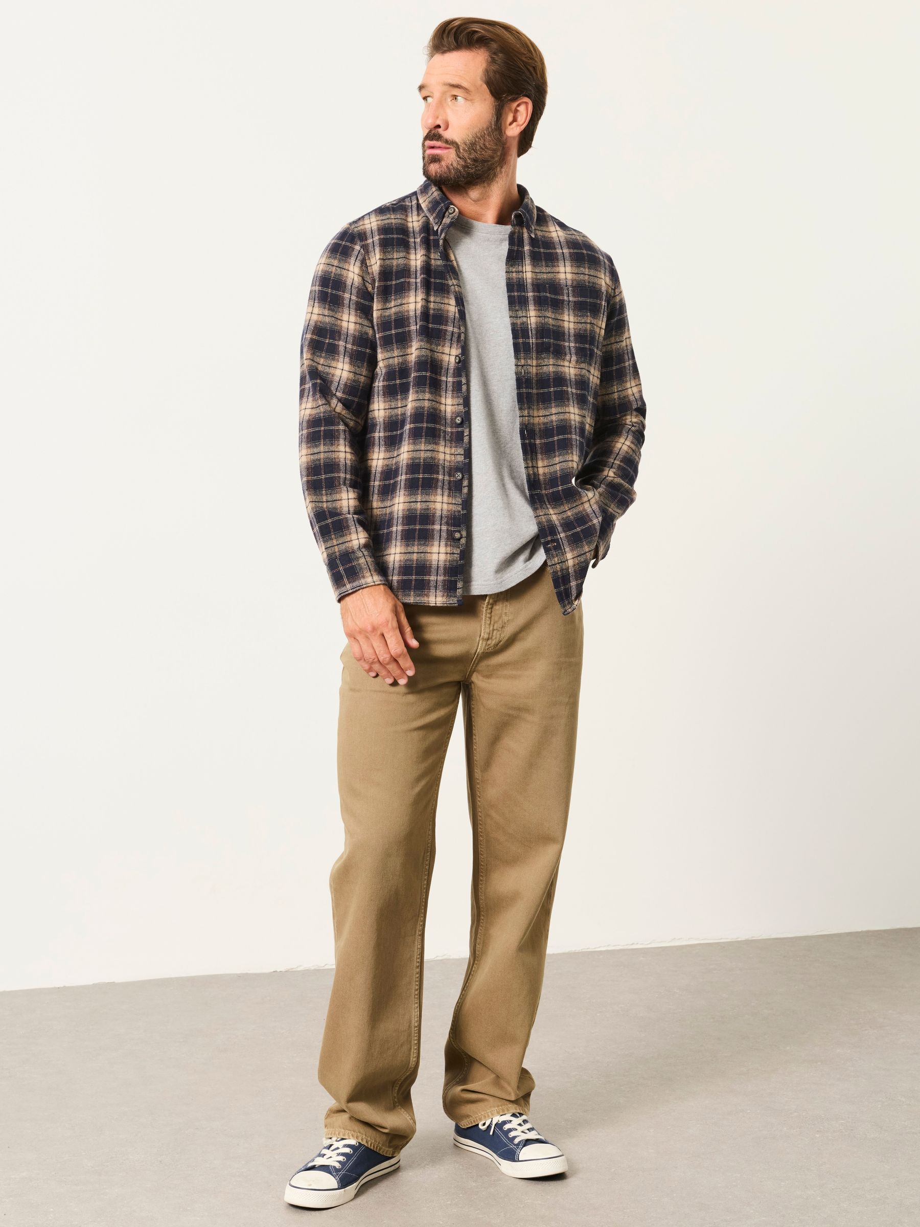 Lauder Dark Brown Long Sleeve Check Shirt - Image 3 of 6