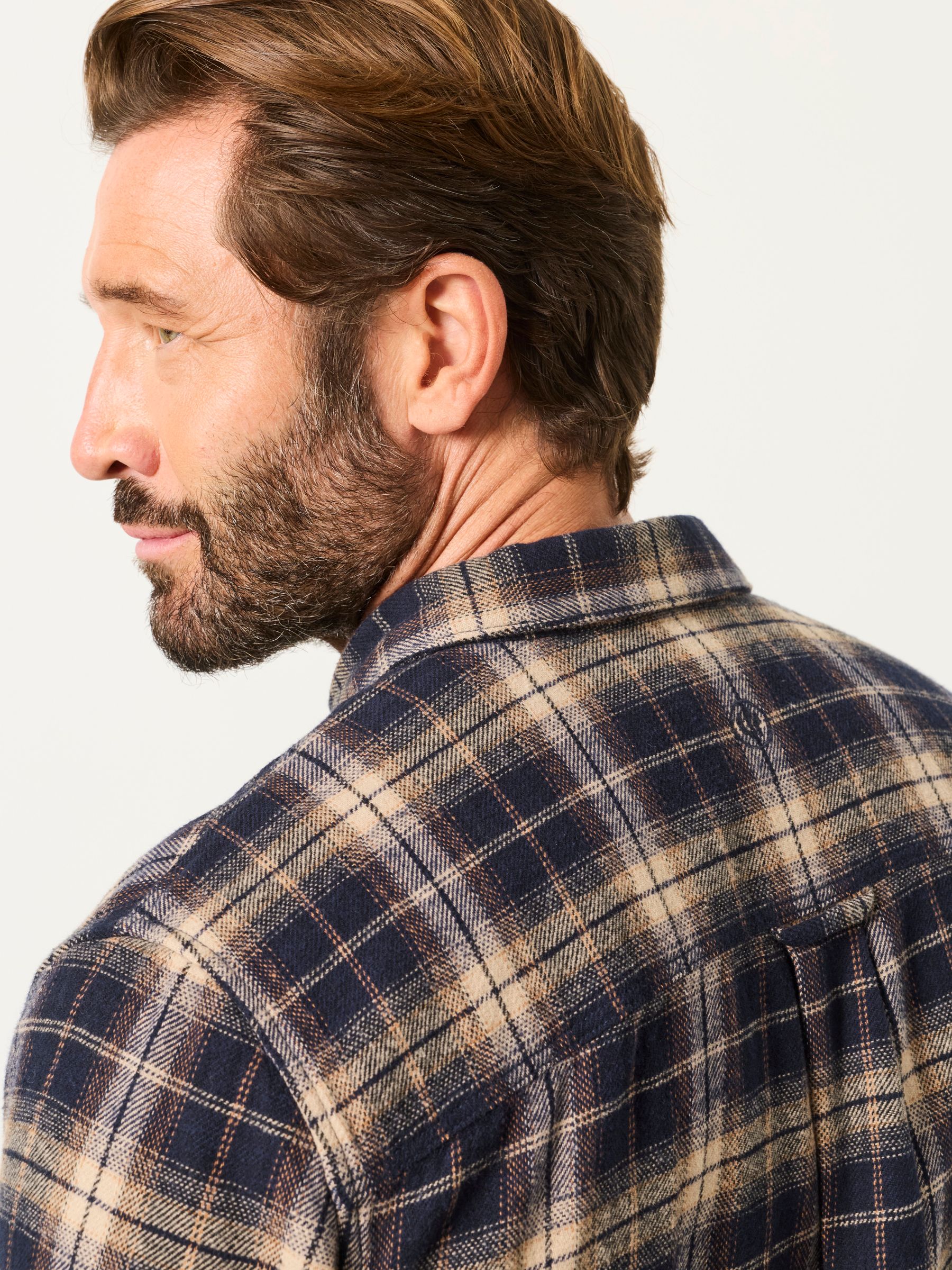 Lauder Dark Brown Long Sleeve Check Shirt - Image 5 of 6
