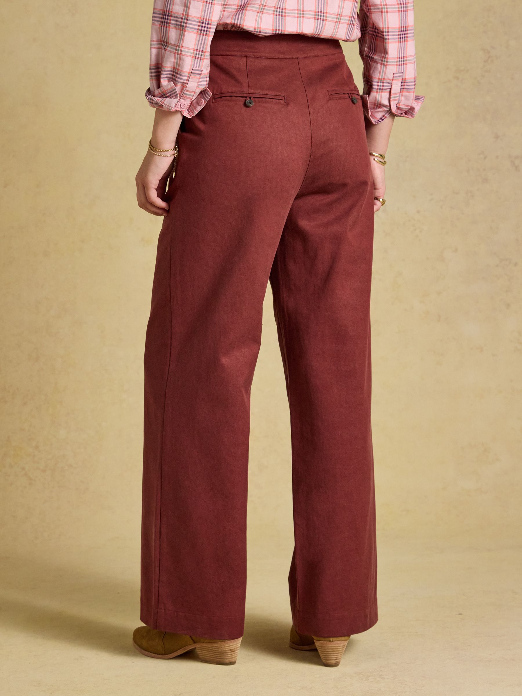 Rust High Rise Wide Leg Smart Trousers - Image 2 of 7