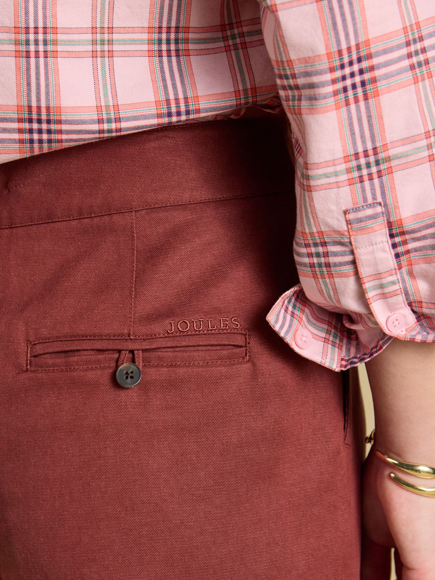Rust High Rise Wide Leg Smart Trousers - Image 6 of 7