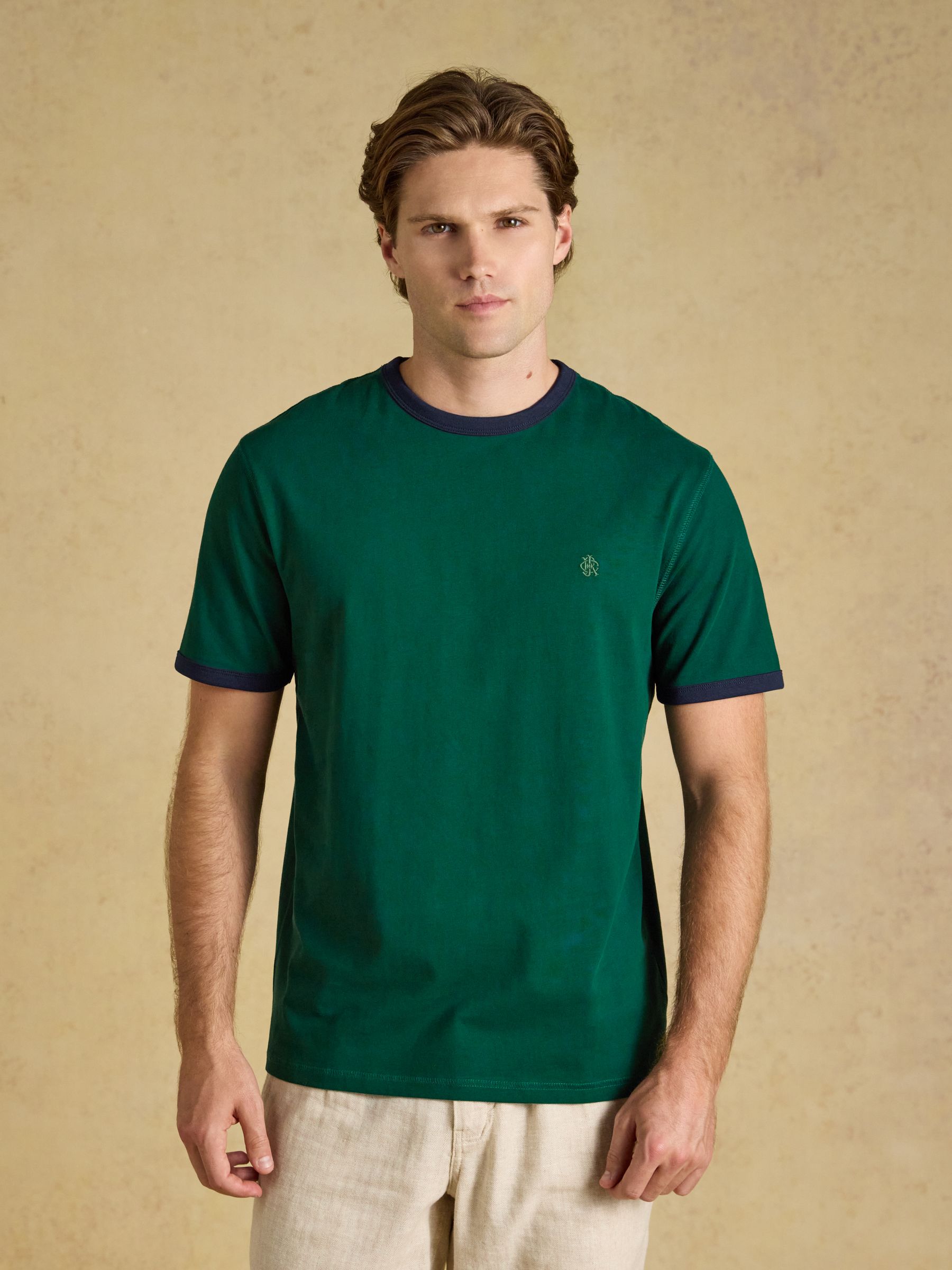 Rugby Club Green Crew Neck Cotton T-Shirt - Image 1 of 6