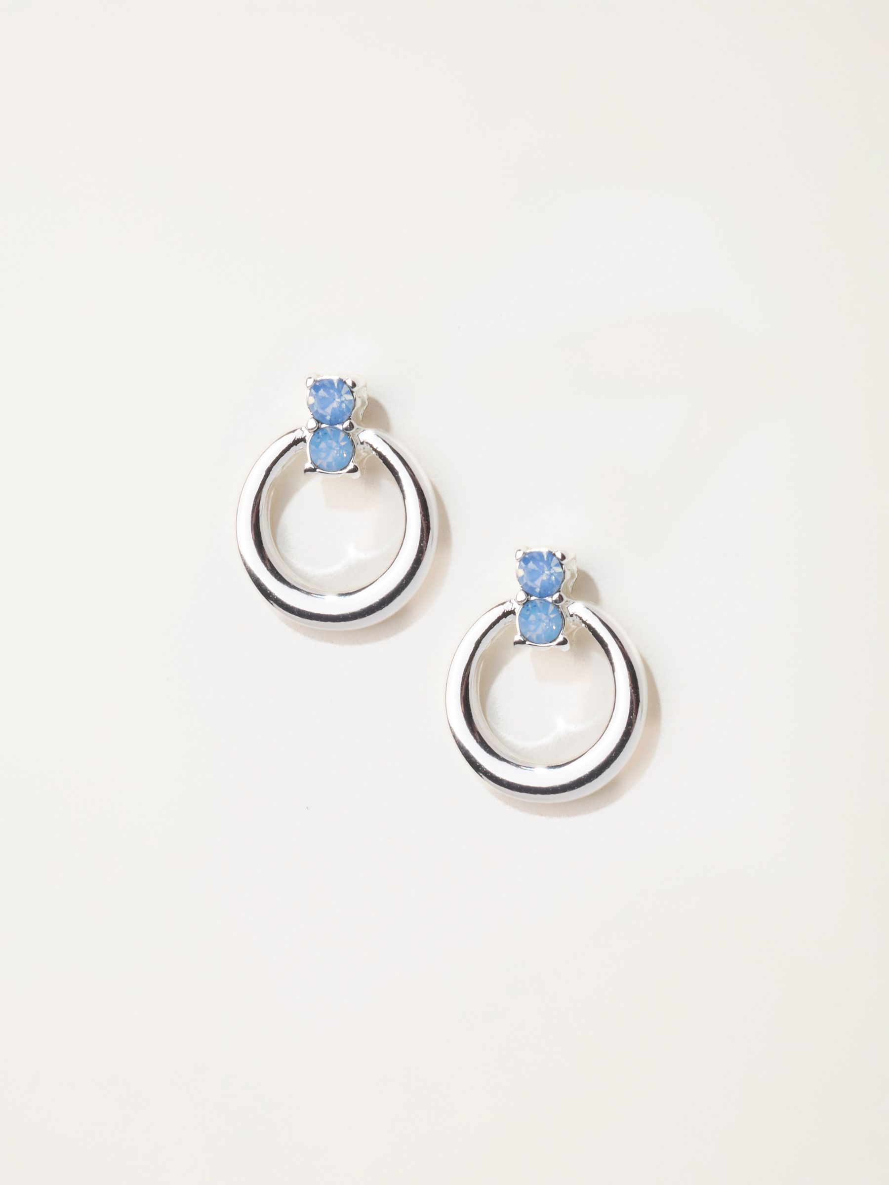 Circle Earrings in Silver Tone - Image 1 of 2