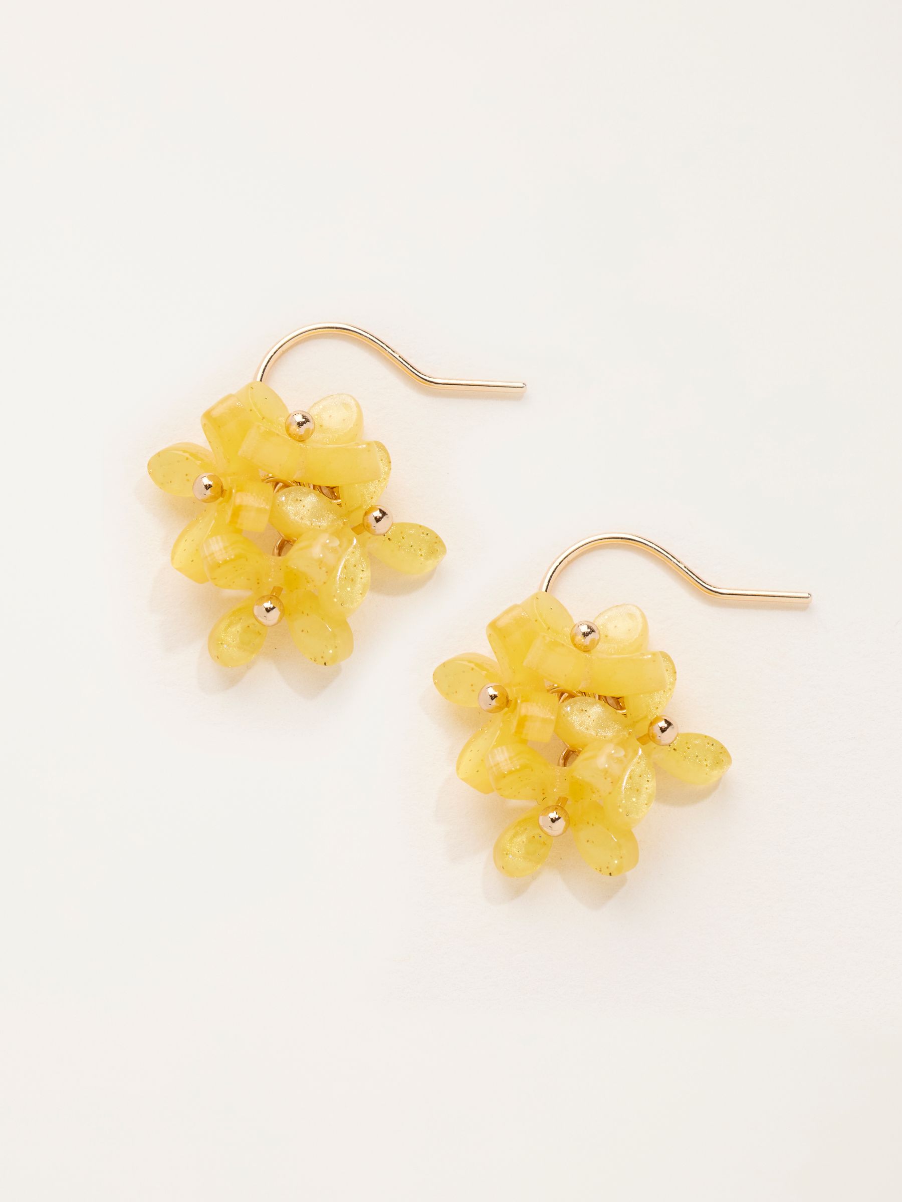 Yellow Flower Cluster Earrings - Image 1 of 2