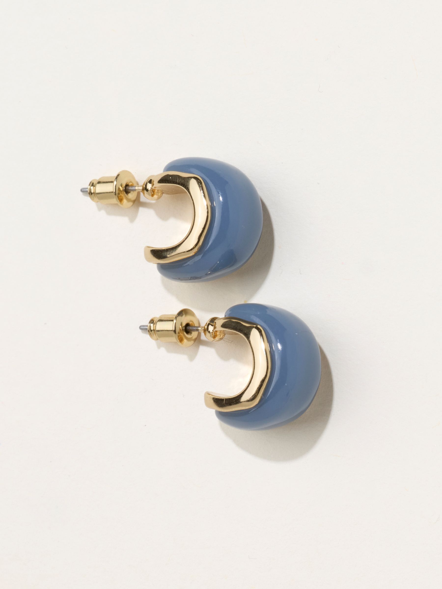 Blue Chunky Hoop Earrings - Image 1 of 2