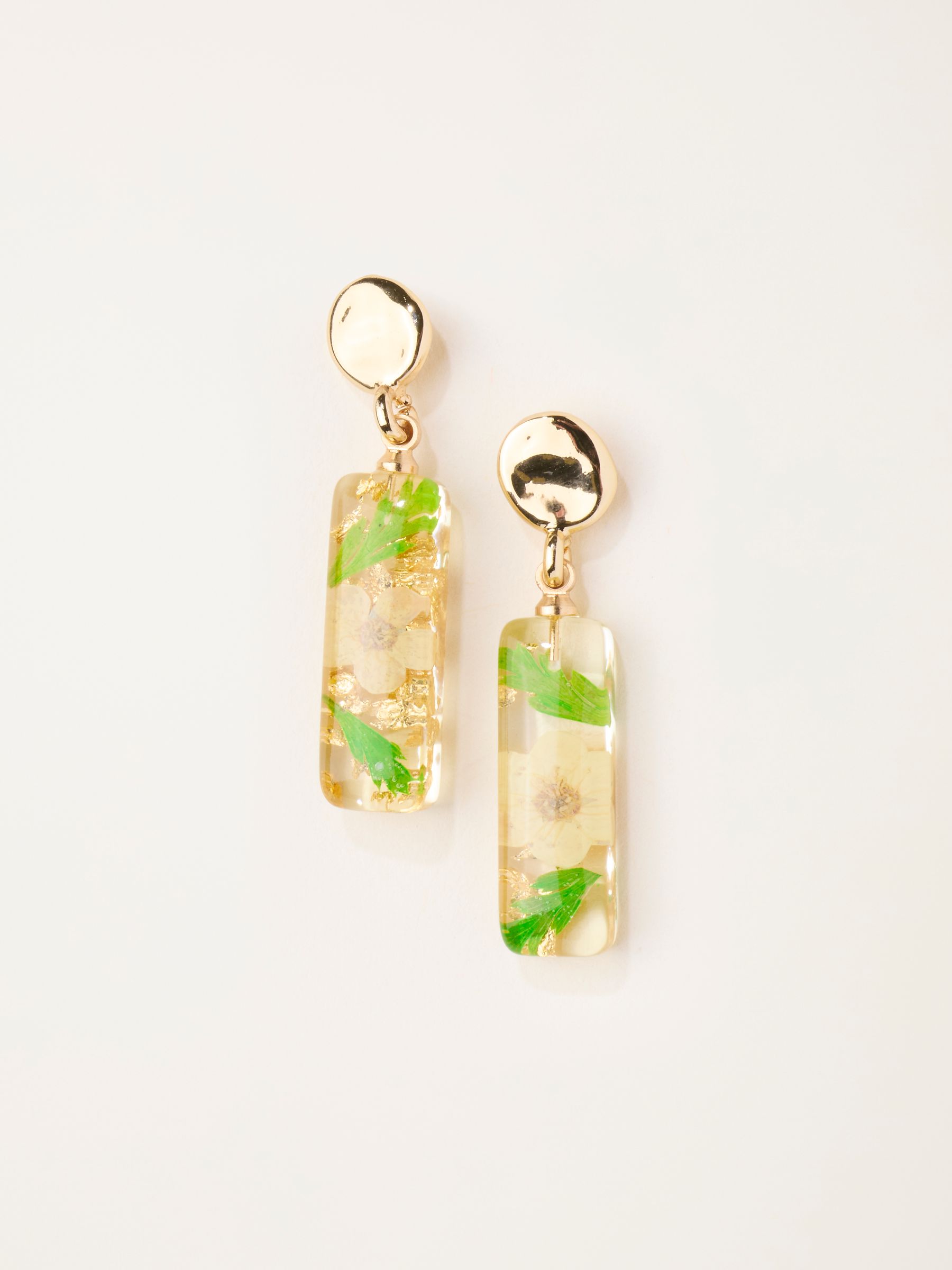 Green Resin Flower Dops - Image 1 of 2