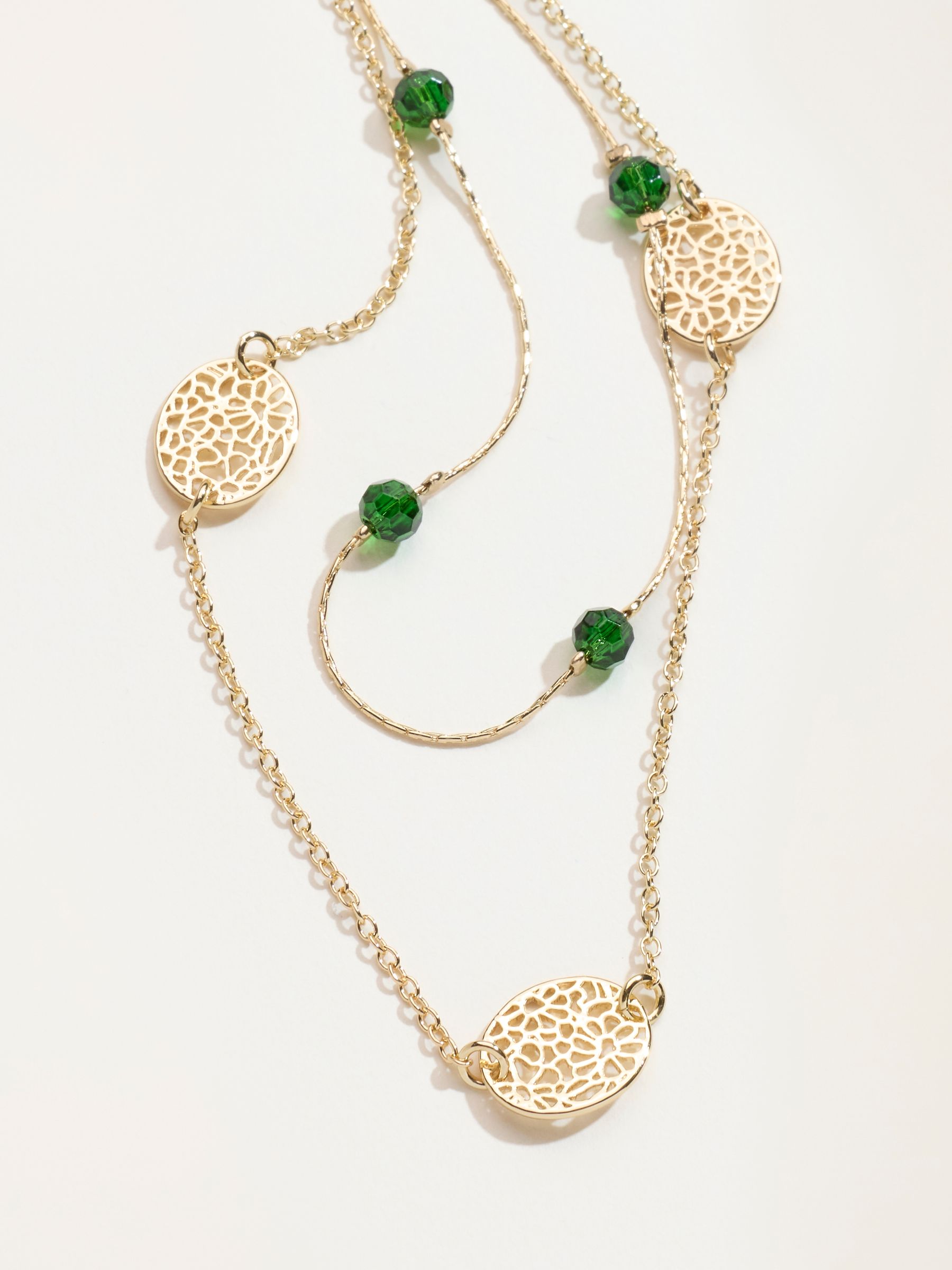 Layered Filagree Necklace in Gold Tone - Image 2 of 2