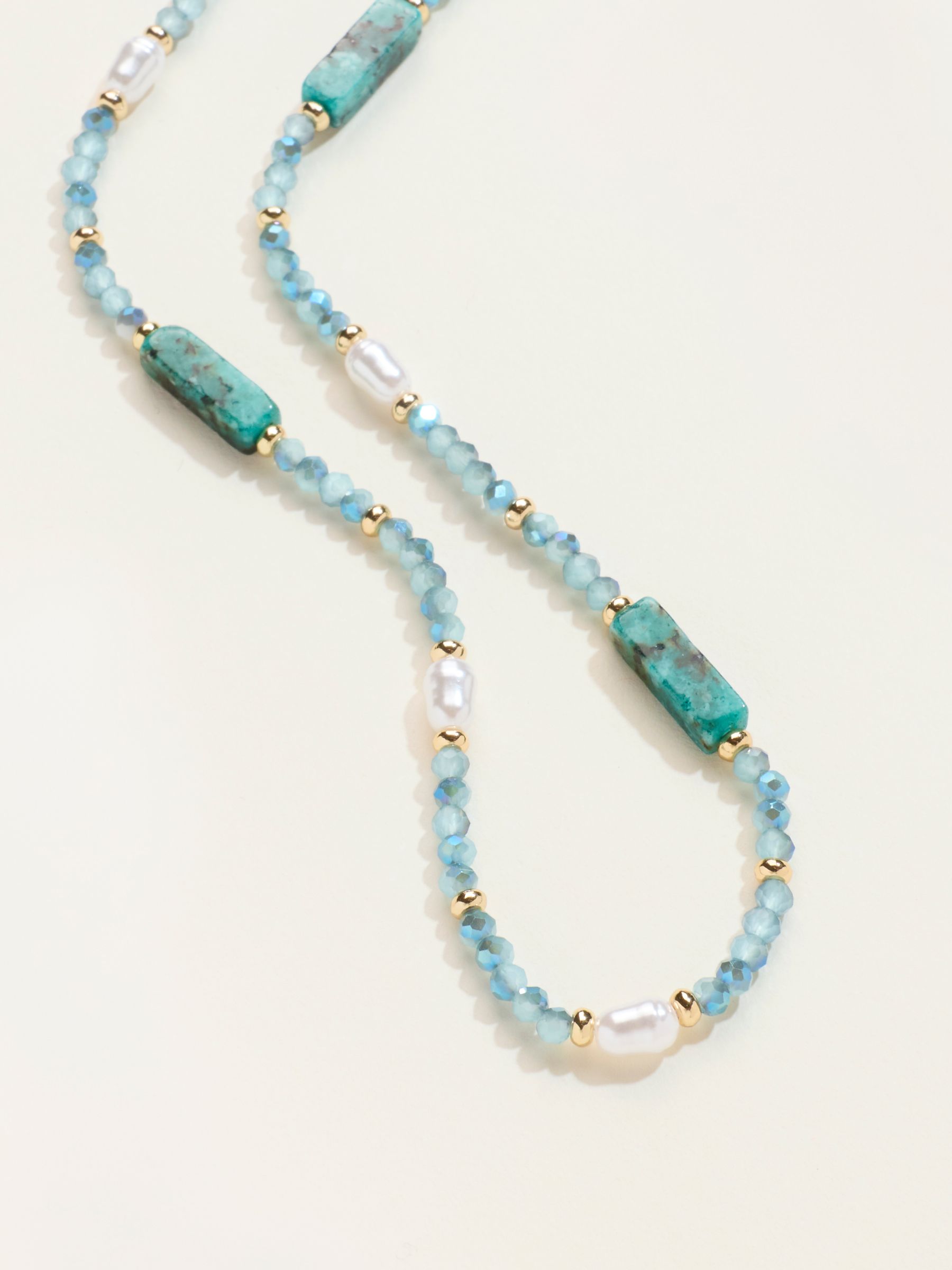 Sparkle Bead Necklace in Blue - Image 2 of 2