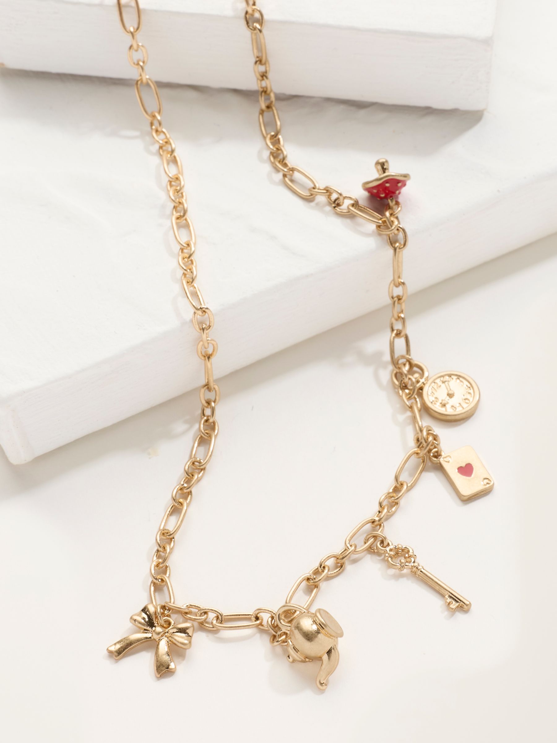 V&A | Gold Tone Charm Necklace - Image 3 of 3