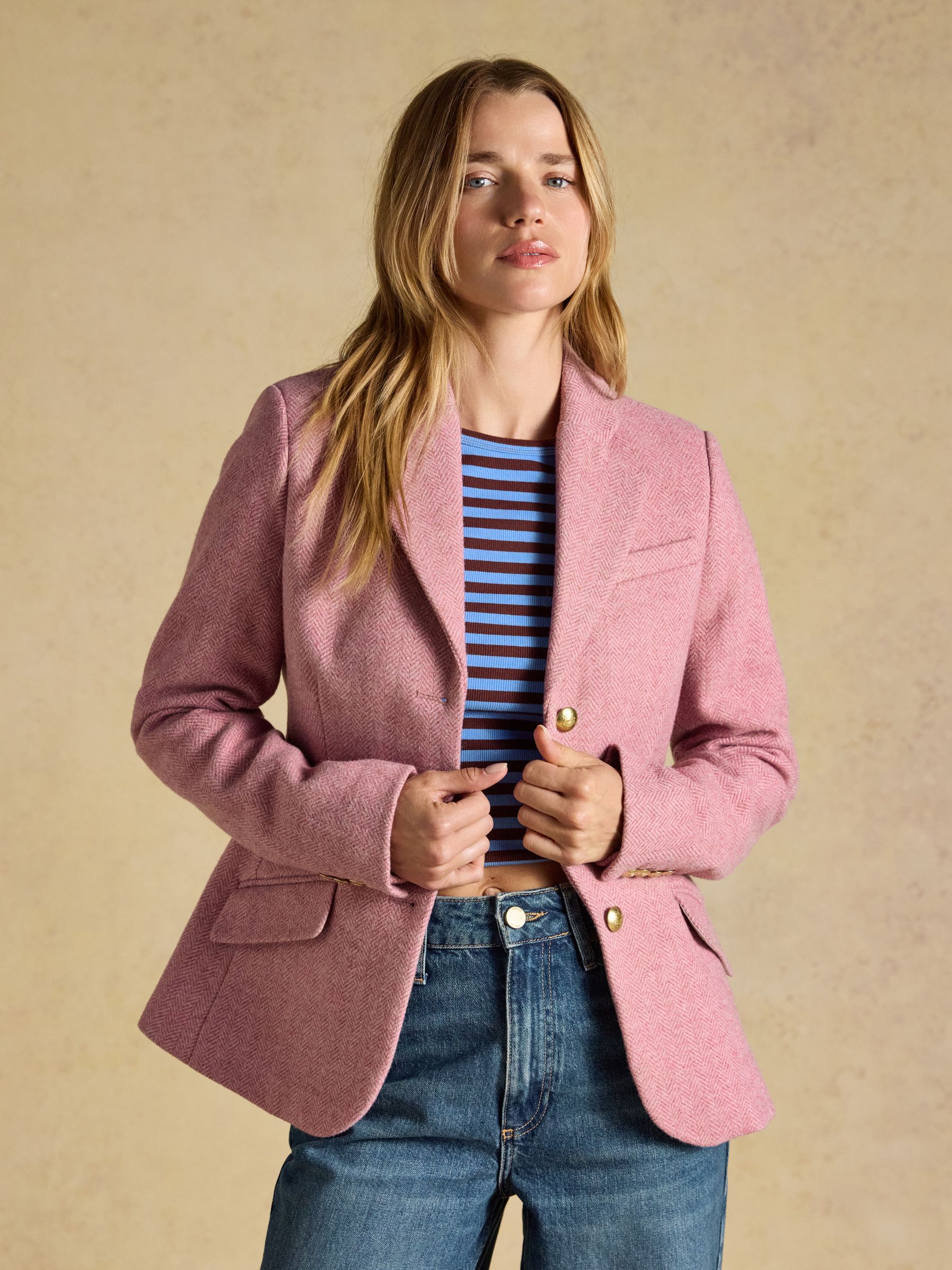 Canterley Pink Tweed Blazer - Image 6 of 11