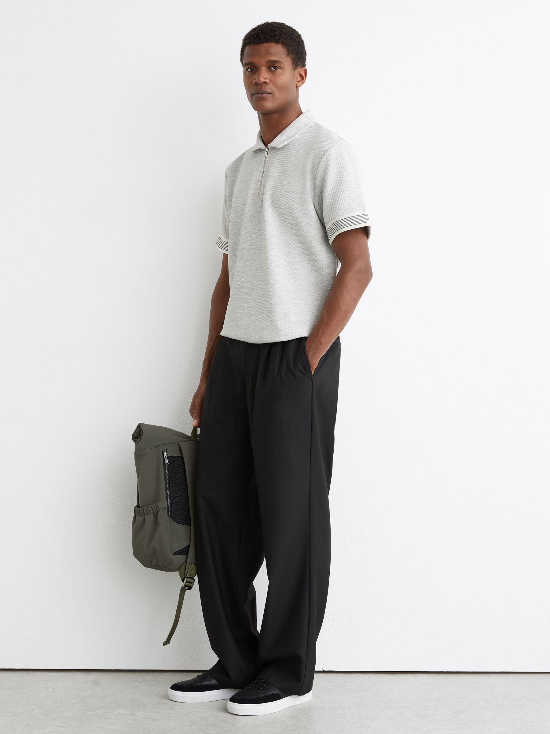 Polo Shirts in Grey Melange - Image 3 of 6