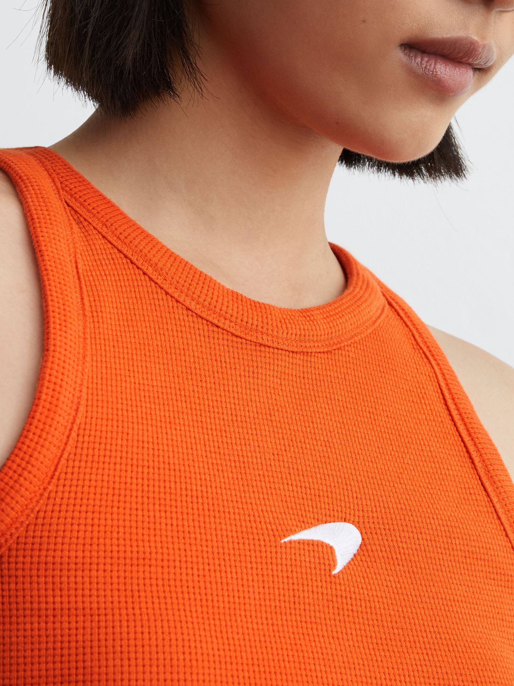 McLaren Racing Speedmark Waffle Vest in Papaya - Image 4 of 7