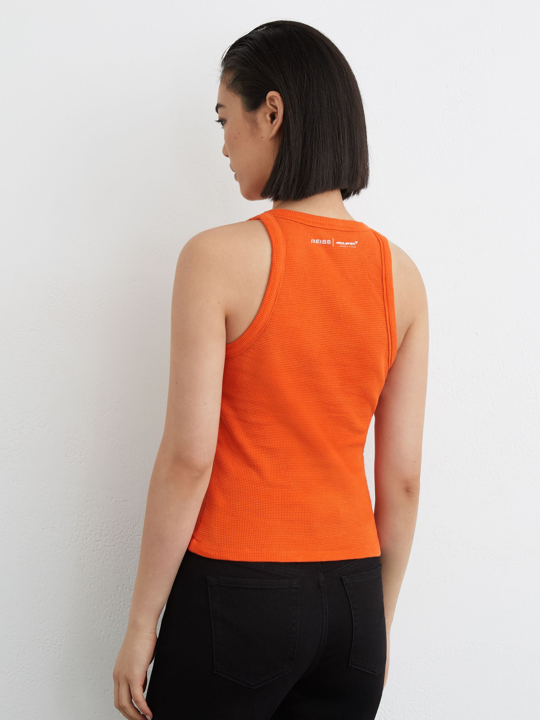 McLaren Racing Speedmark Waffle Vest in Papaya - Image 5 of 7