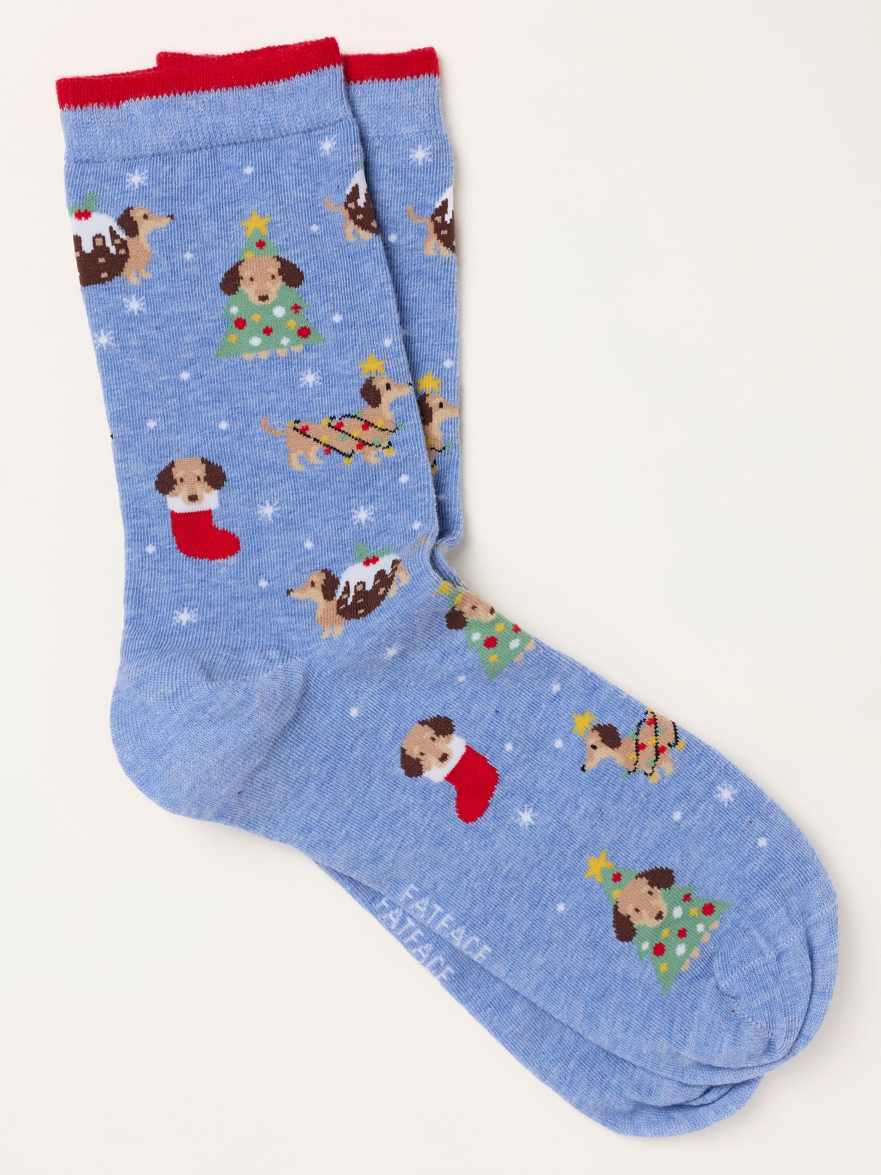Blue Christmas Dogs Socks - Image 1 of 2