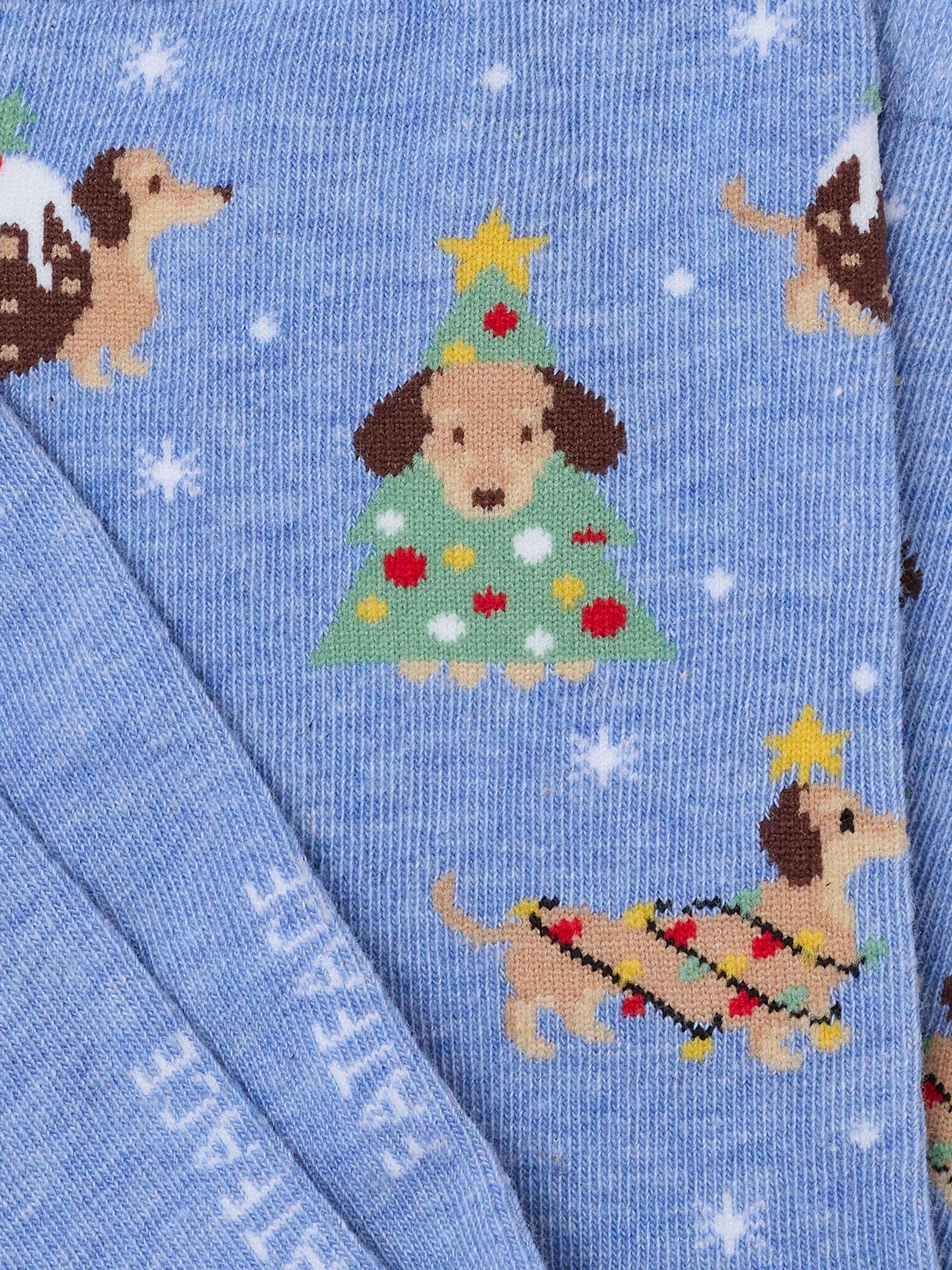 Blue Christmas Dogs Socks - Image 2 of 2