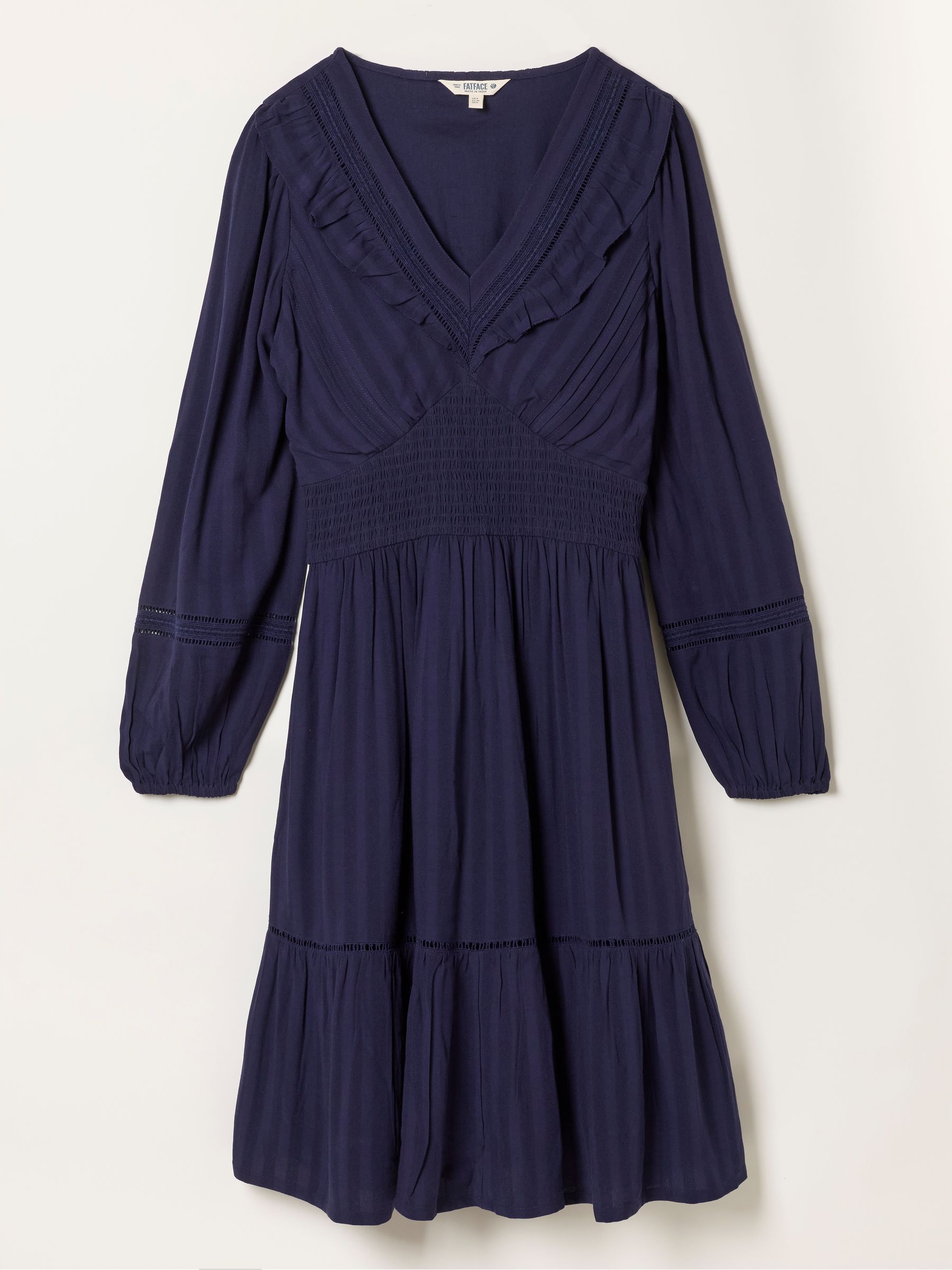 Pippa Navy Jacquard Dress - Image 6 of 6