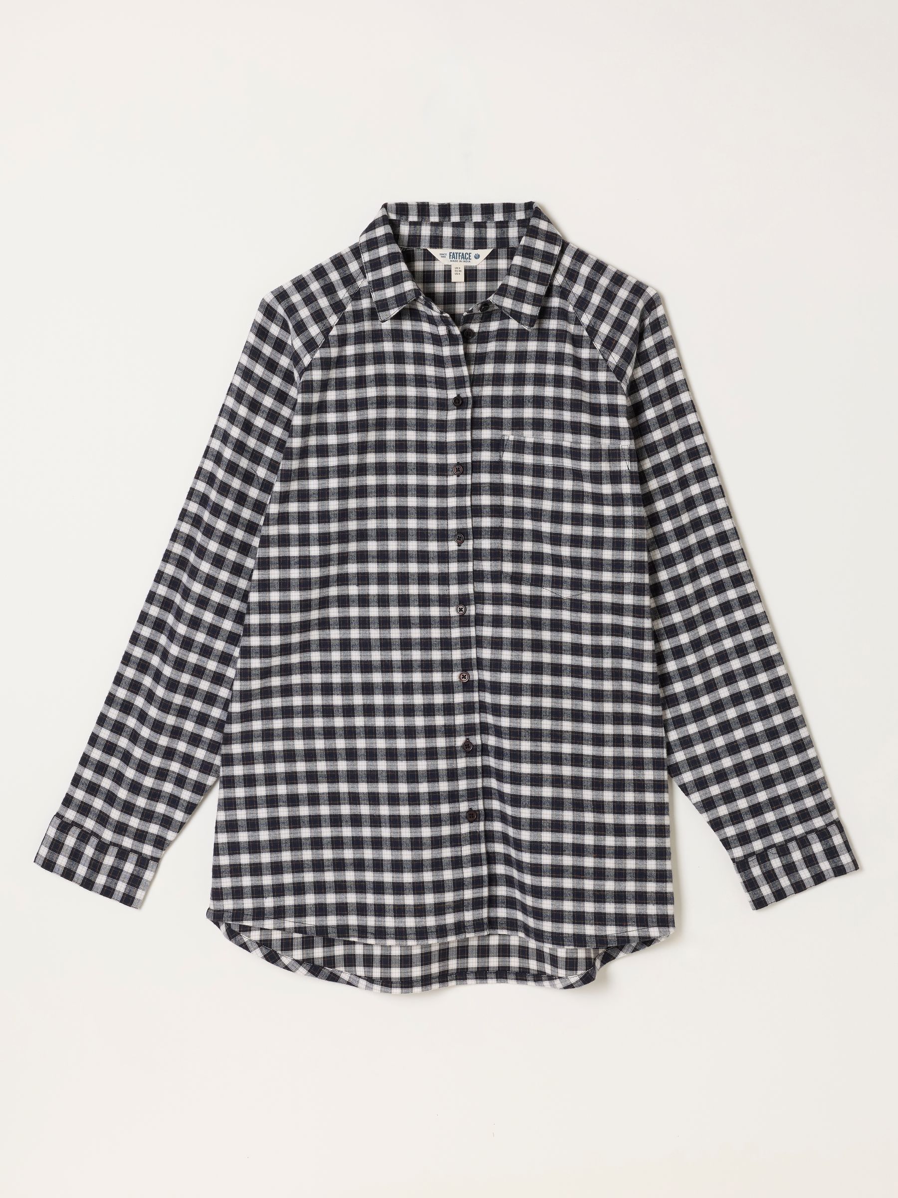 Bessie Navy Petite Check Shirt - Image 5 of 5 Bessie Navy Petite Check Shirt - Image 5 of 5