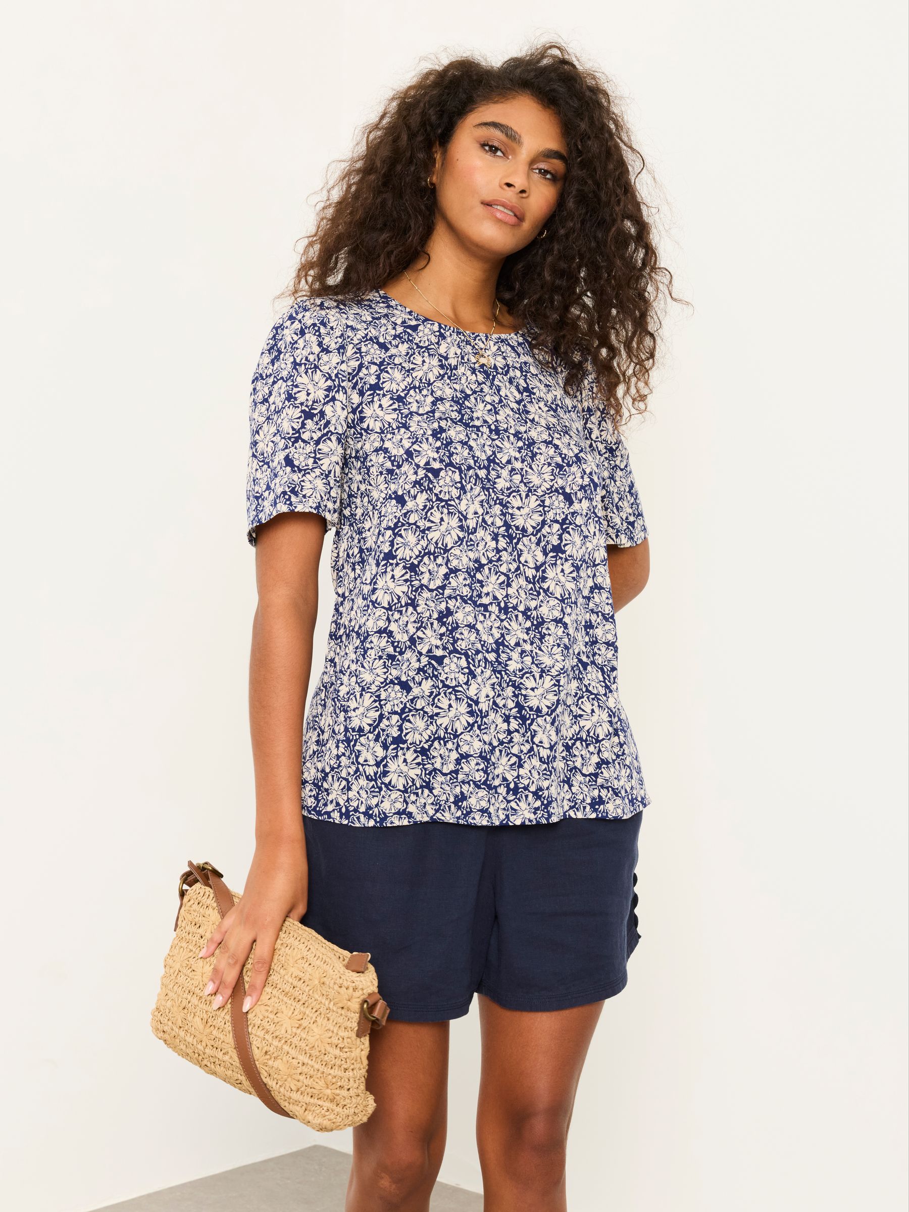 Lyndy Blue Shells Petite Blouse - Image 1 of 7