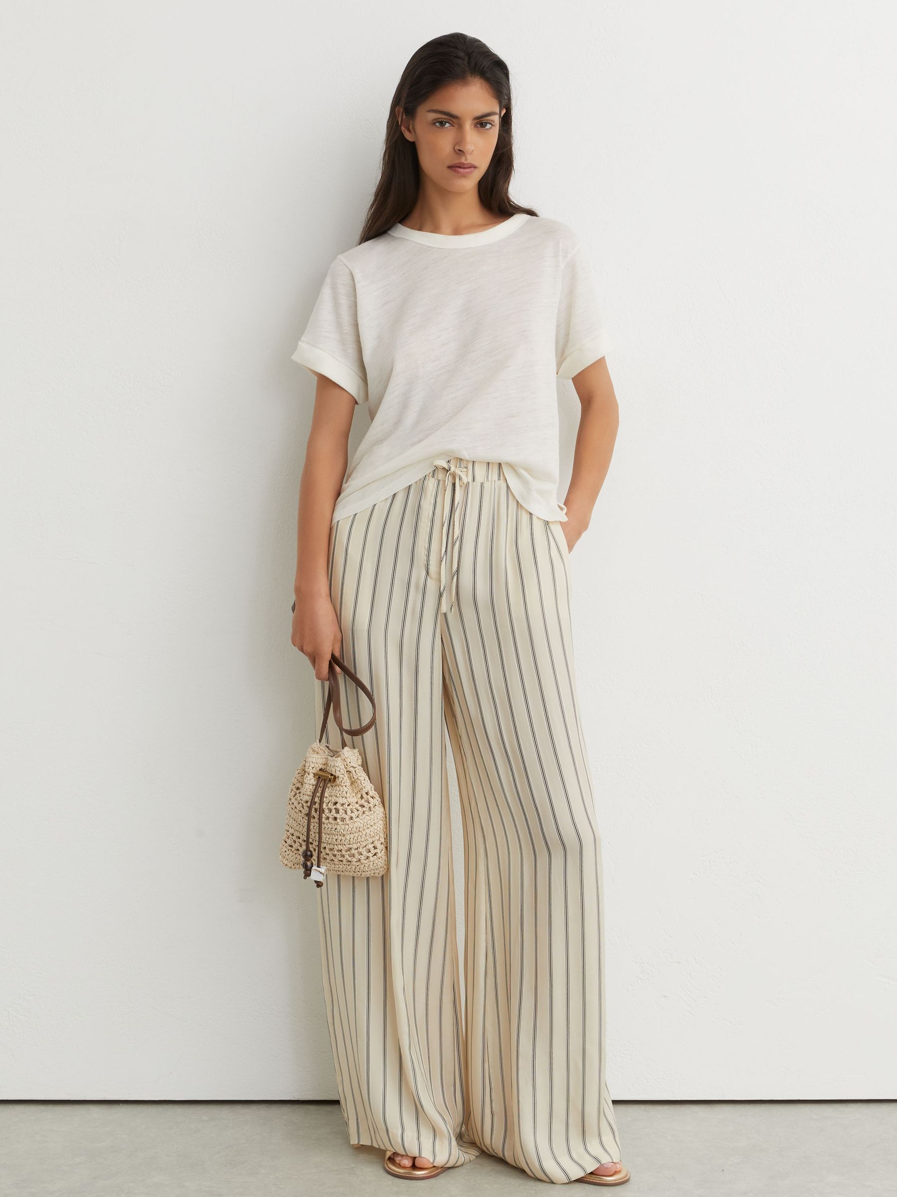 Raffia-Effect Mini Crossbody Bag in Natural - Image 4 of 6
