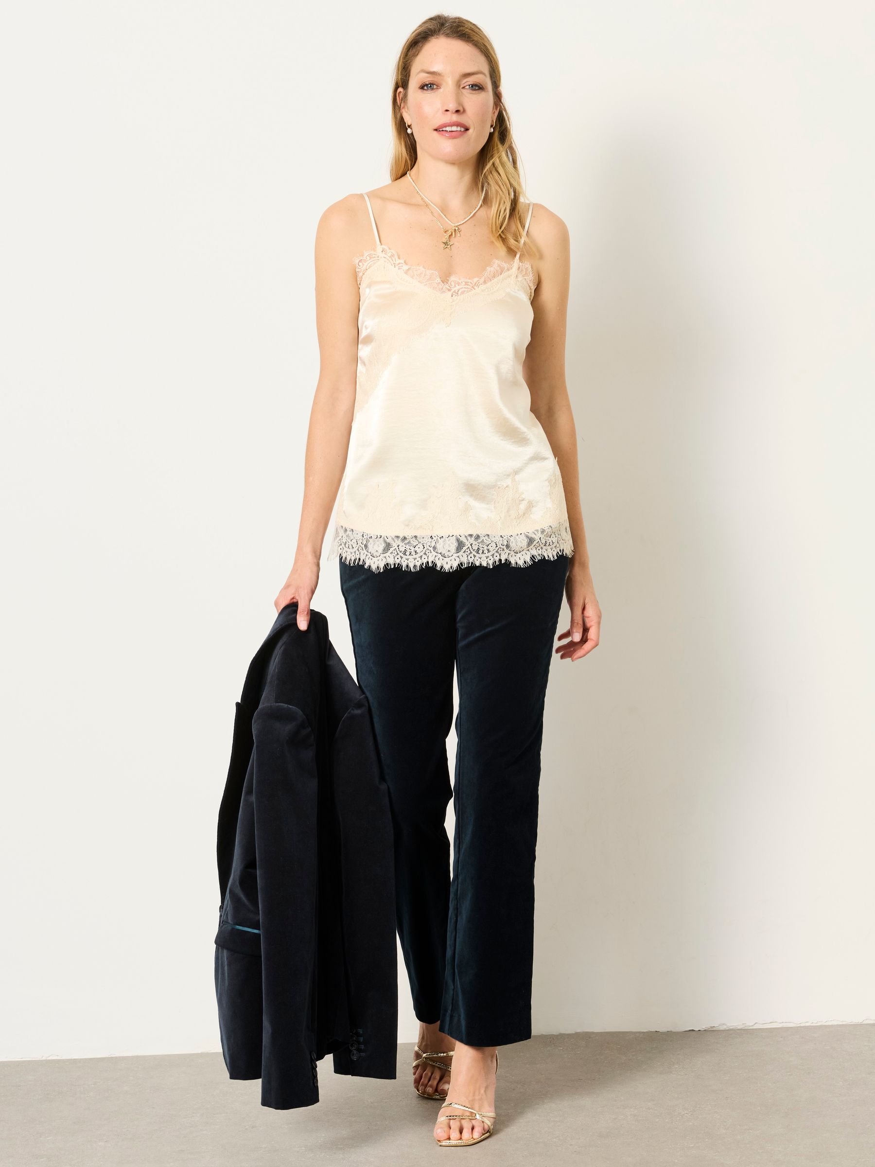 Ivory Petite Logan Lace Trim Cami - Image 4 of 6