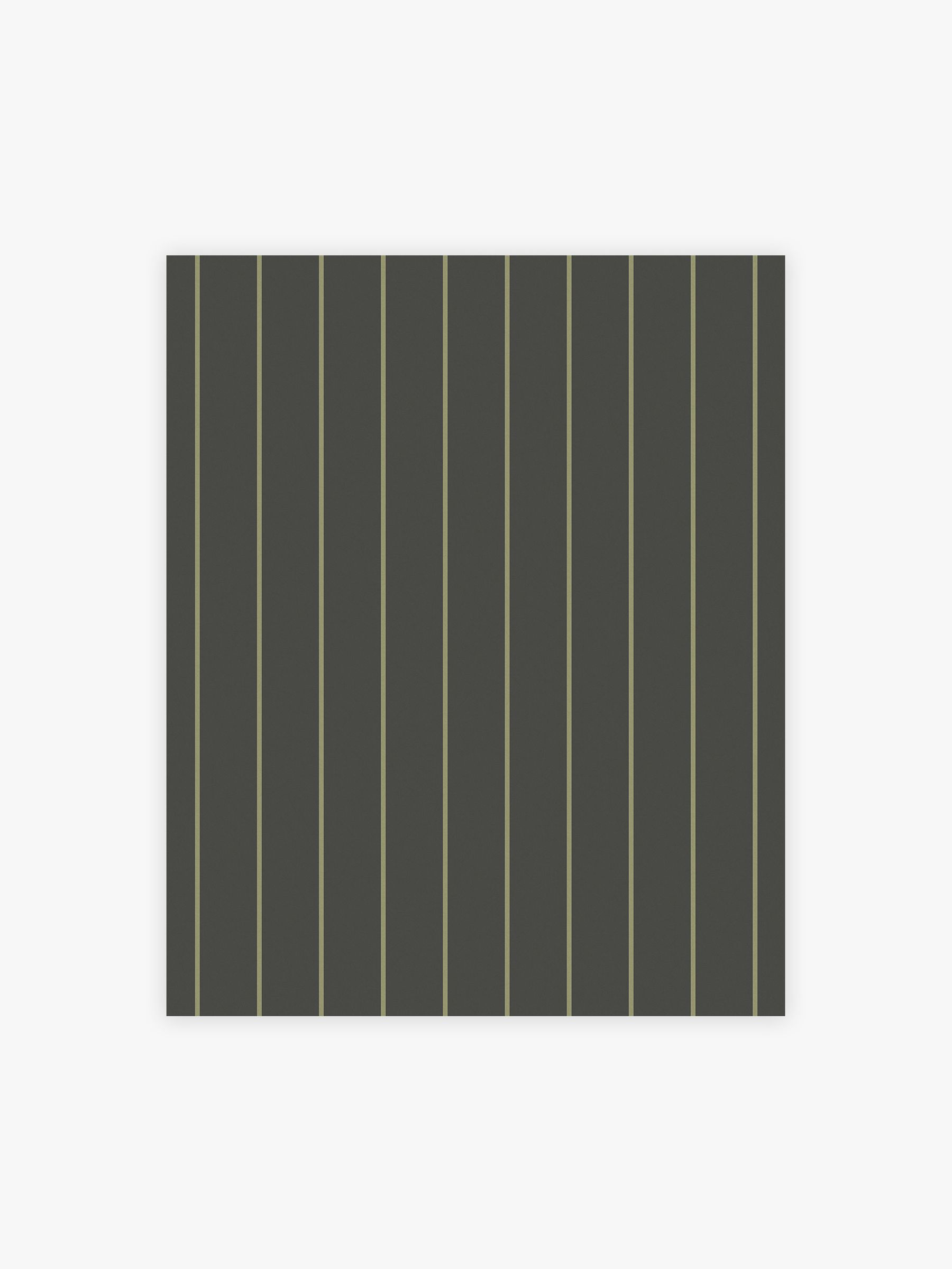 Kyria Stripe A4 Wallpaper Sample in Navy Mint - Image 2 of 4