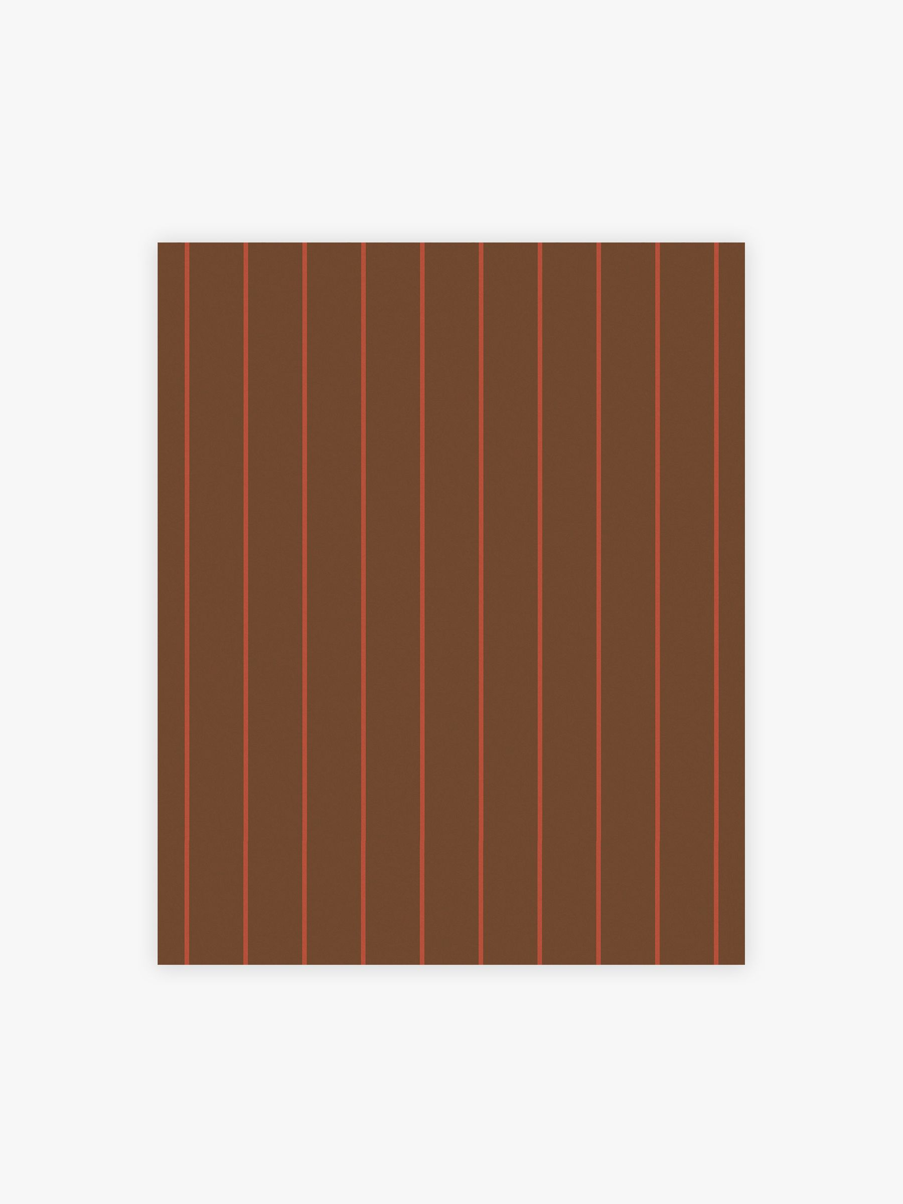 Kyria Stripe 10M Wallpaper in Caramel Red - Image 2 of 4